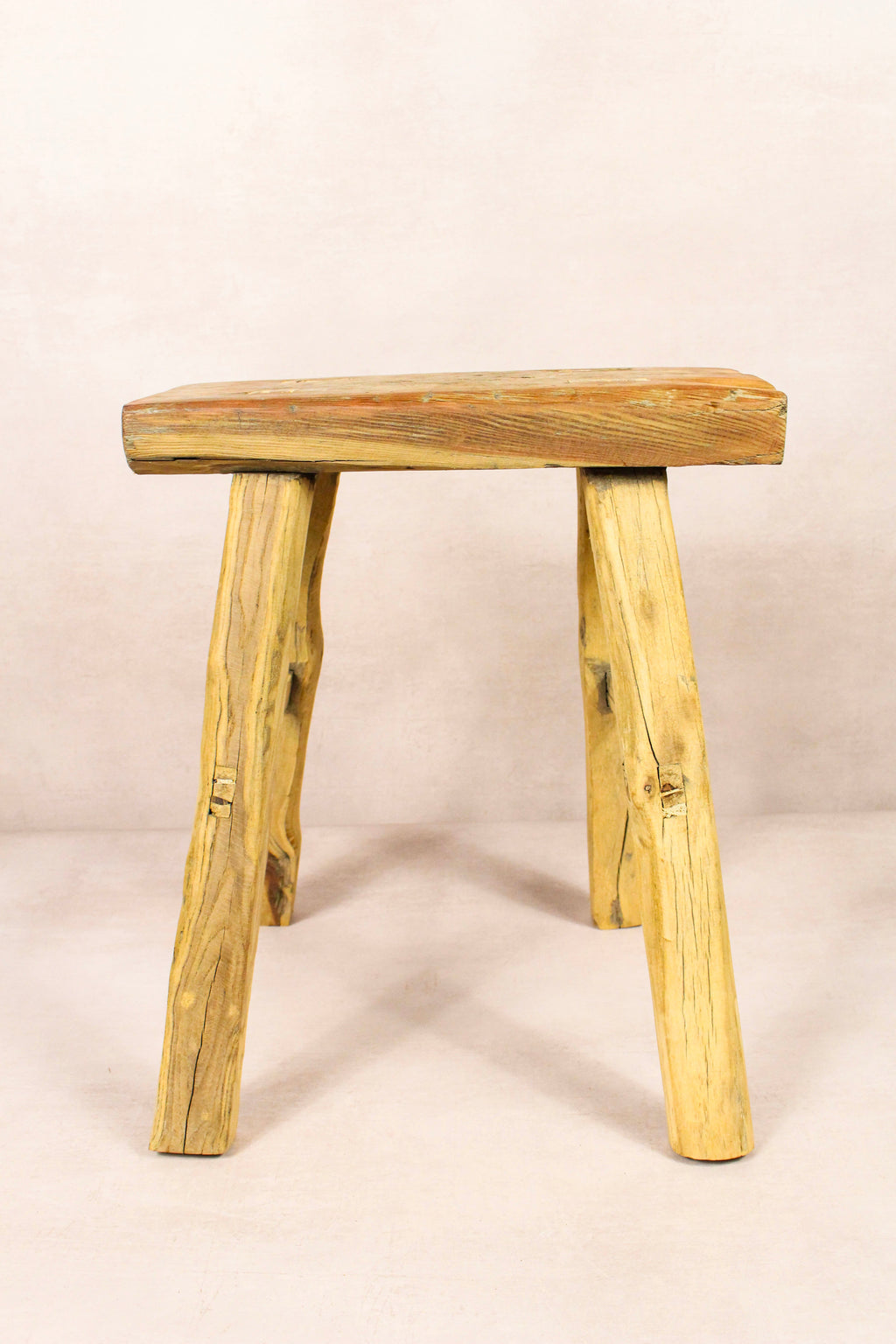 Vintage Rustic Stool - Elm wood - 203