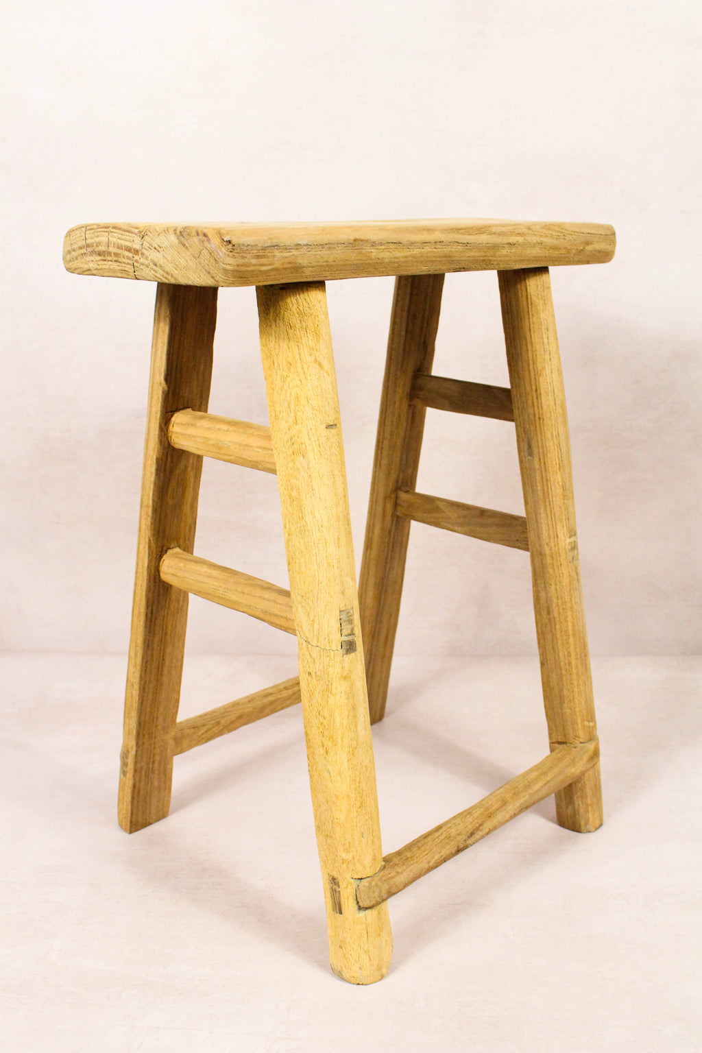 Vintage Rustic Stool - Elm wood - 204