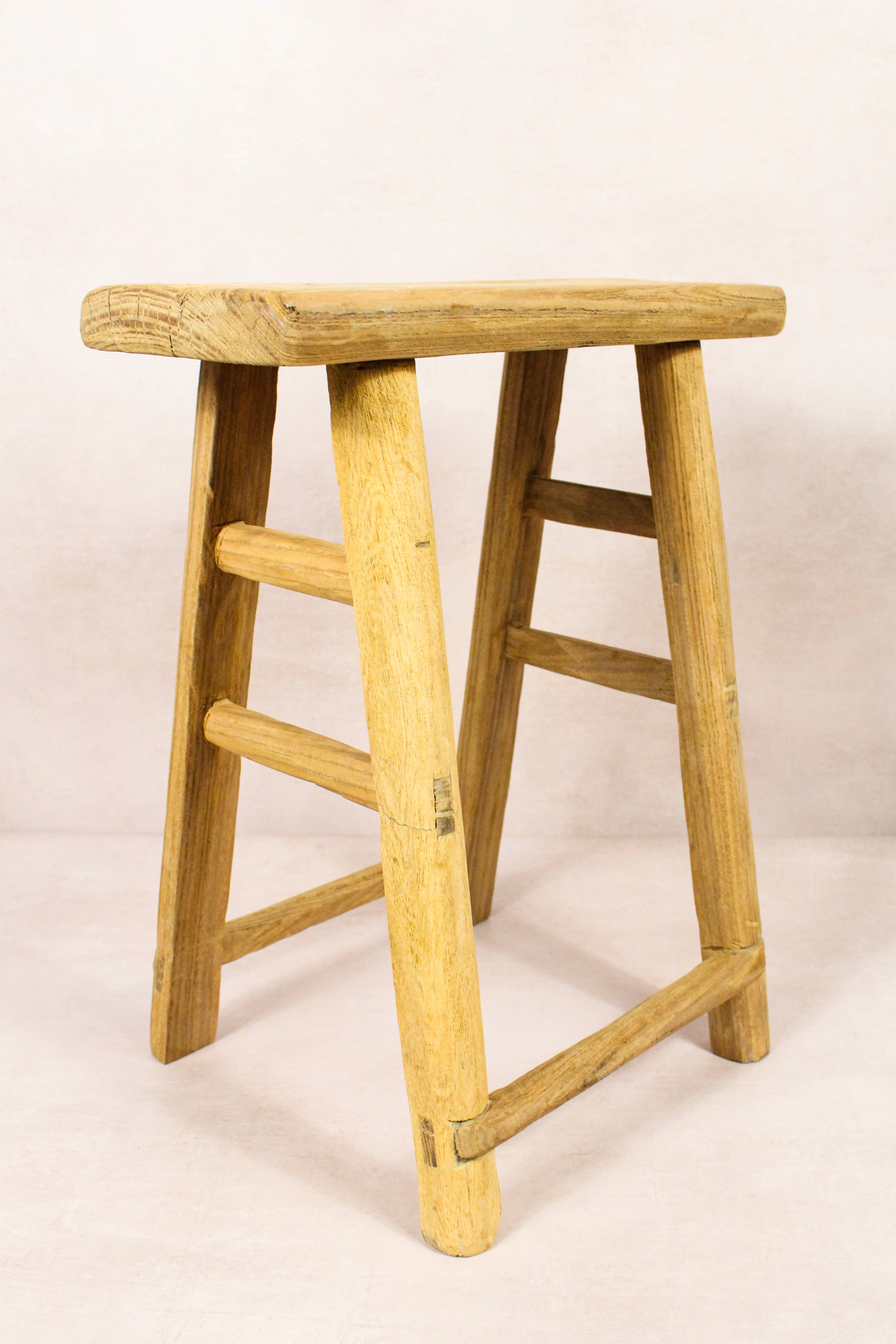 Vintage Rustic Stool - Elm wood - 204