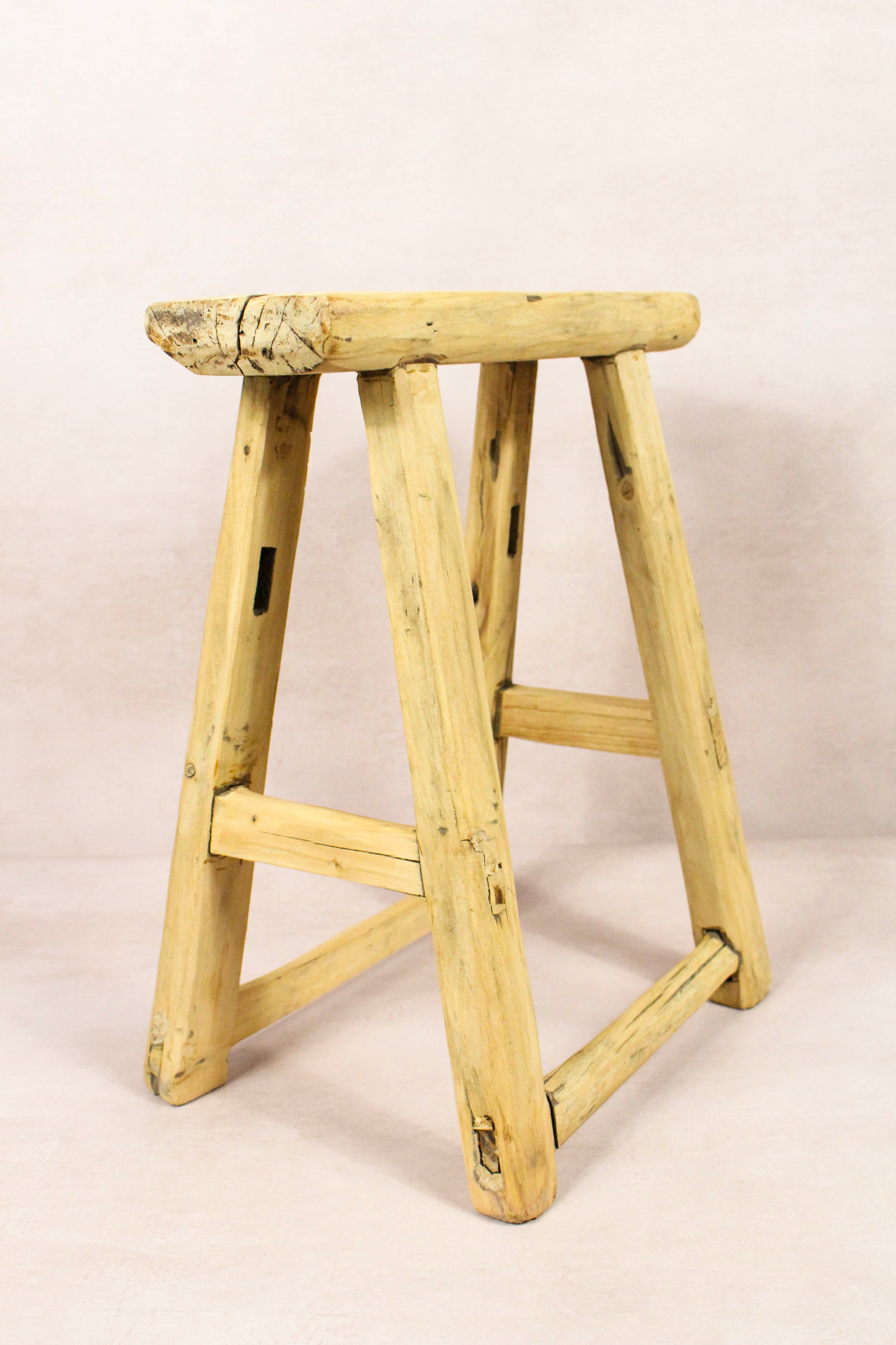 Vintage Rustic Stool - Elm wood - 205
