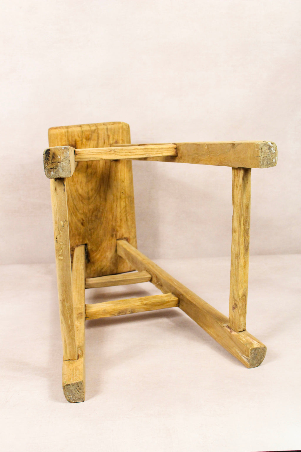 Vintage Rustic Stool - Elm wood - 206