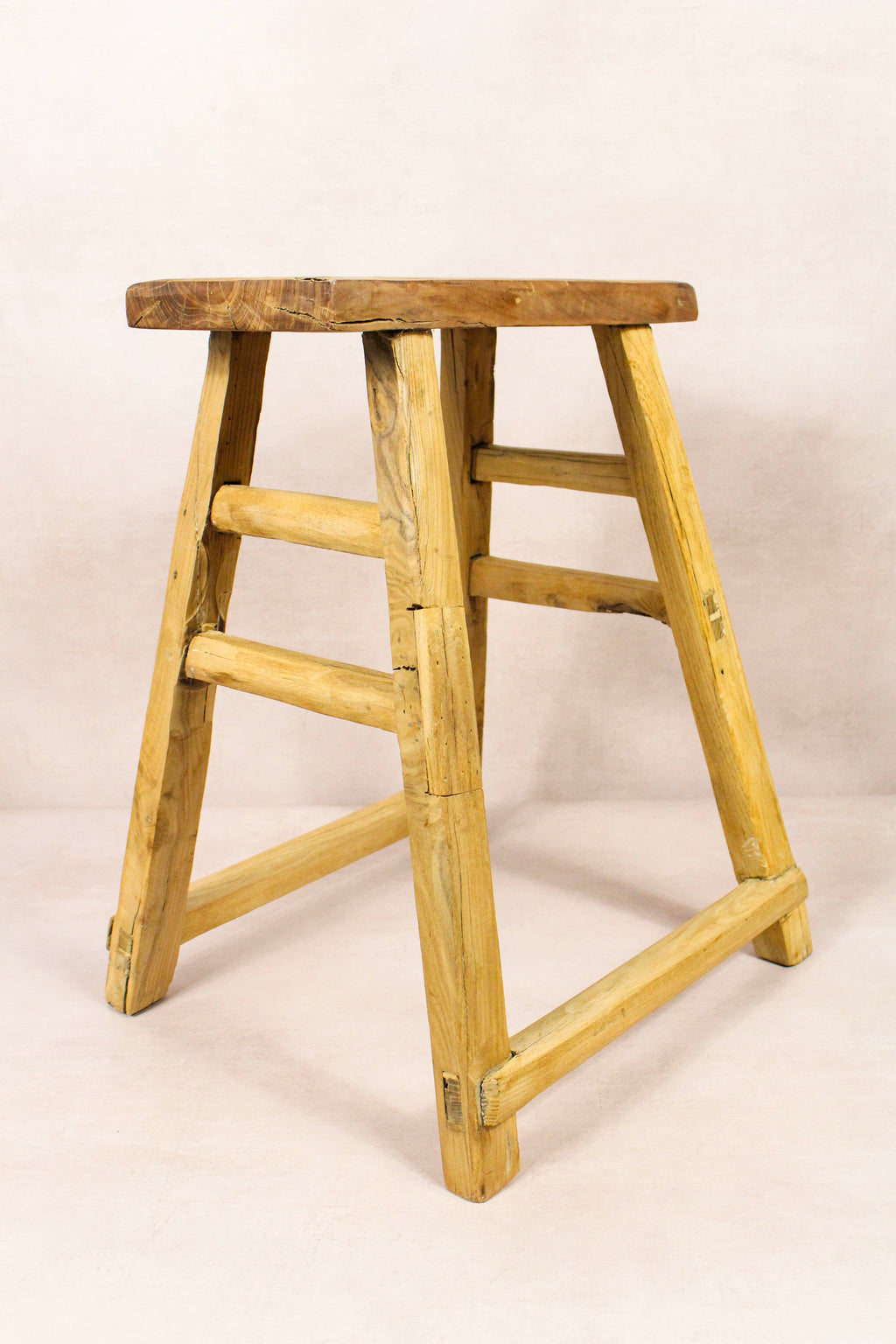 Vintage Rustic Stool - Elm wood - 208