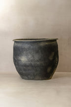 Big Old Grey Asian Pots - L014