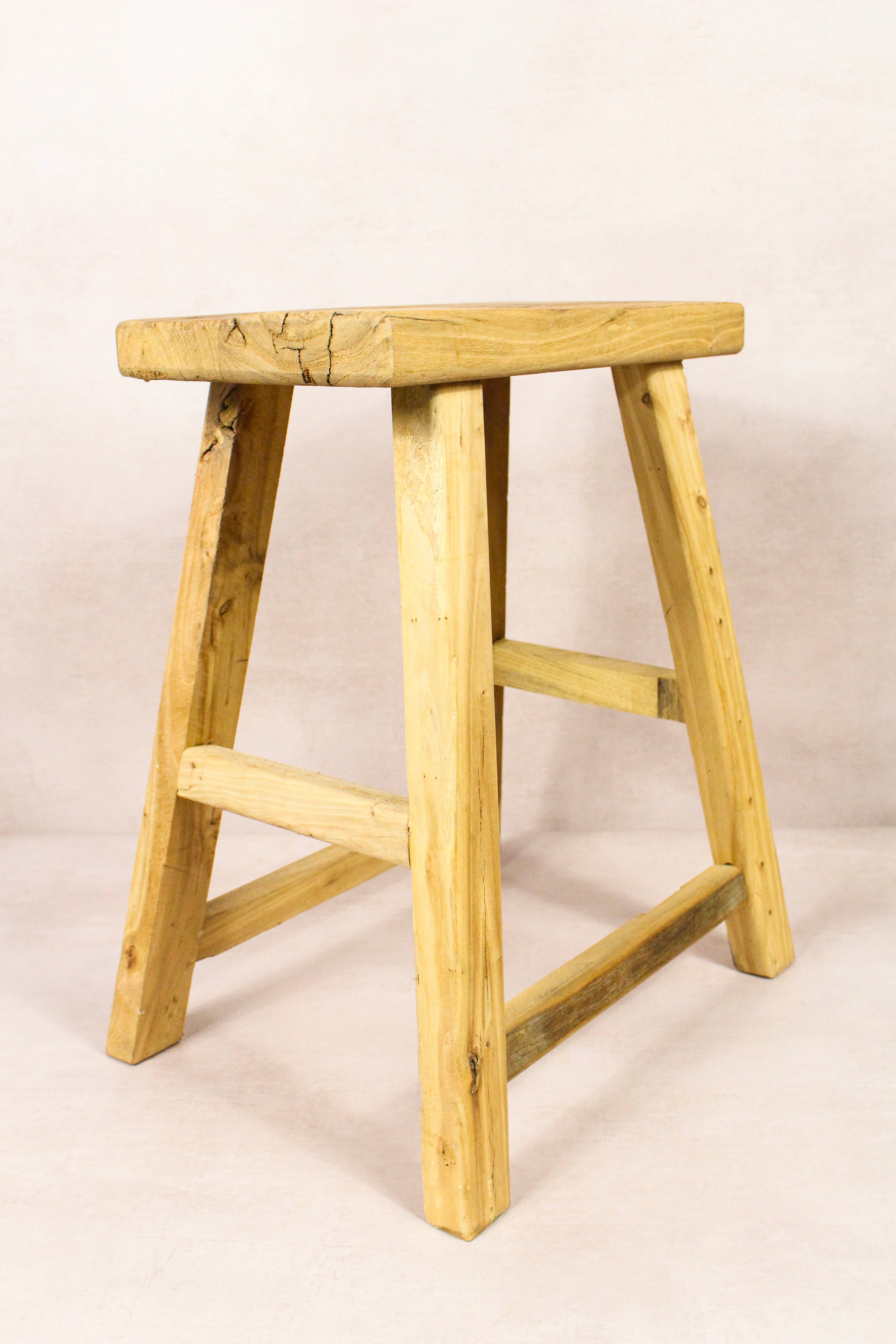 Vintage Rustic Stool - Elm wood - 211
