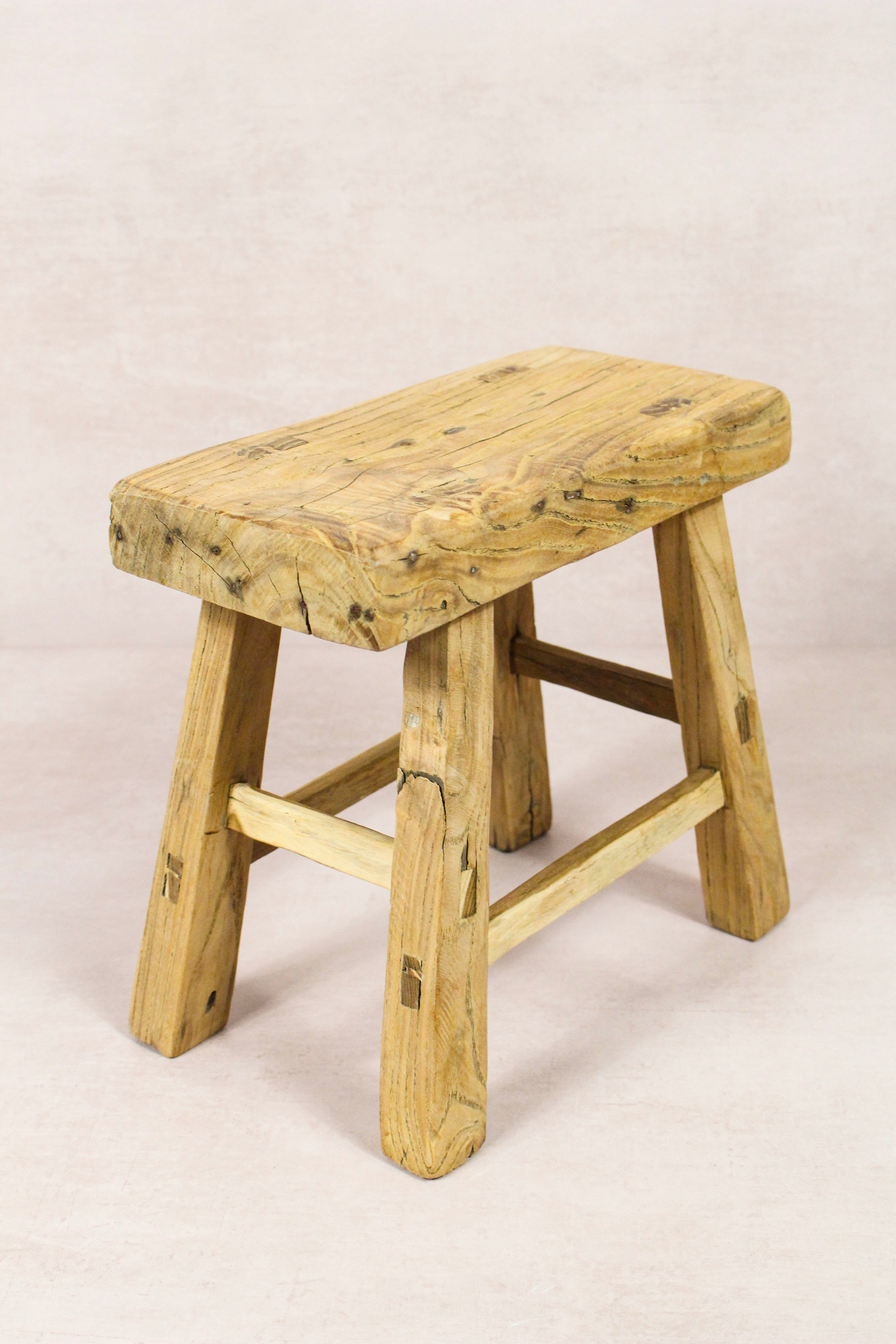 Vintage Rustic Stool - Elm wood - Small - 215