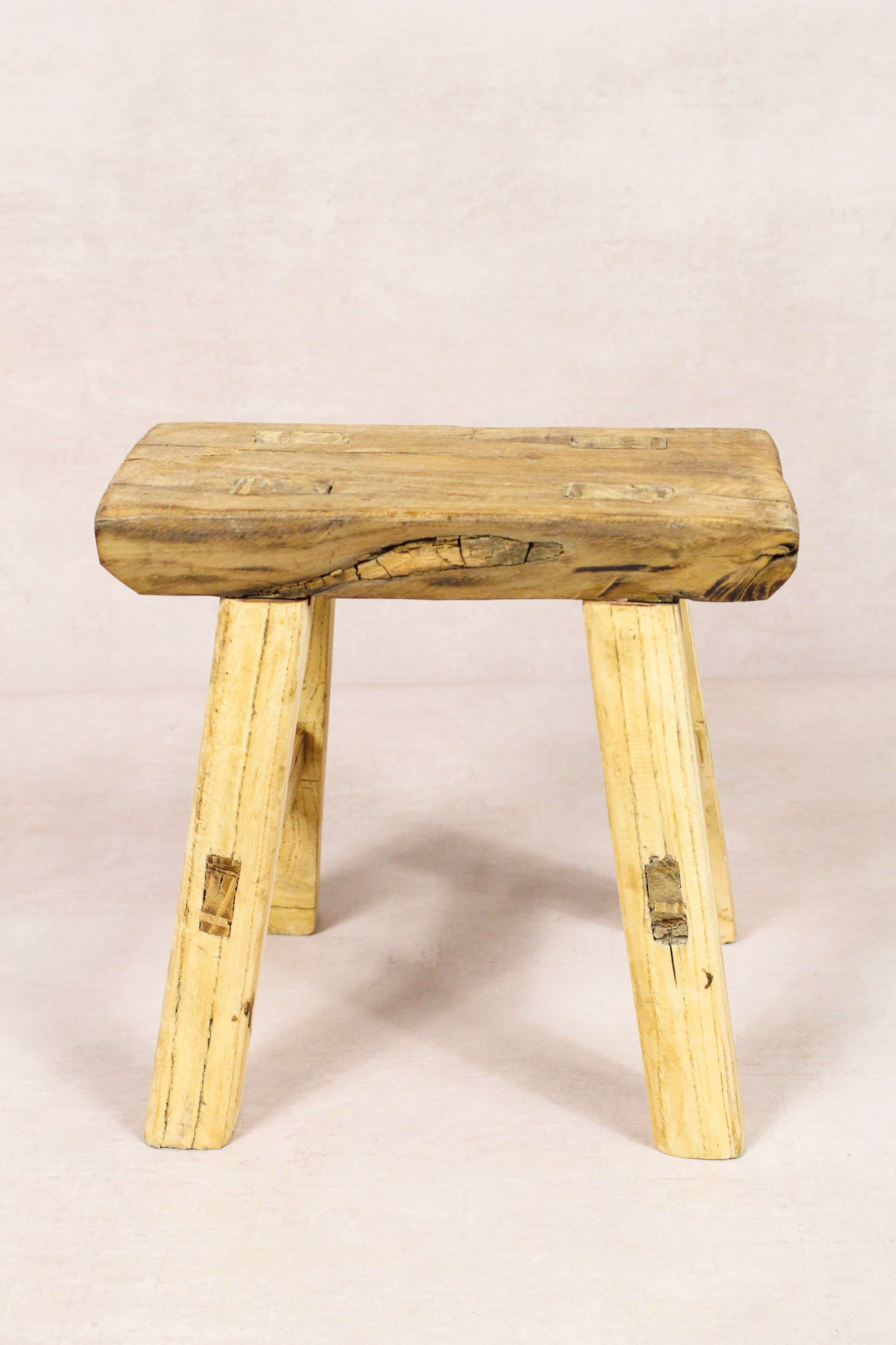 Vintage Rustic Stool - Elm wood - Small - 221