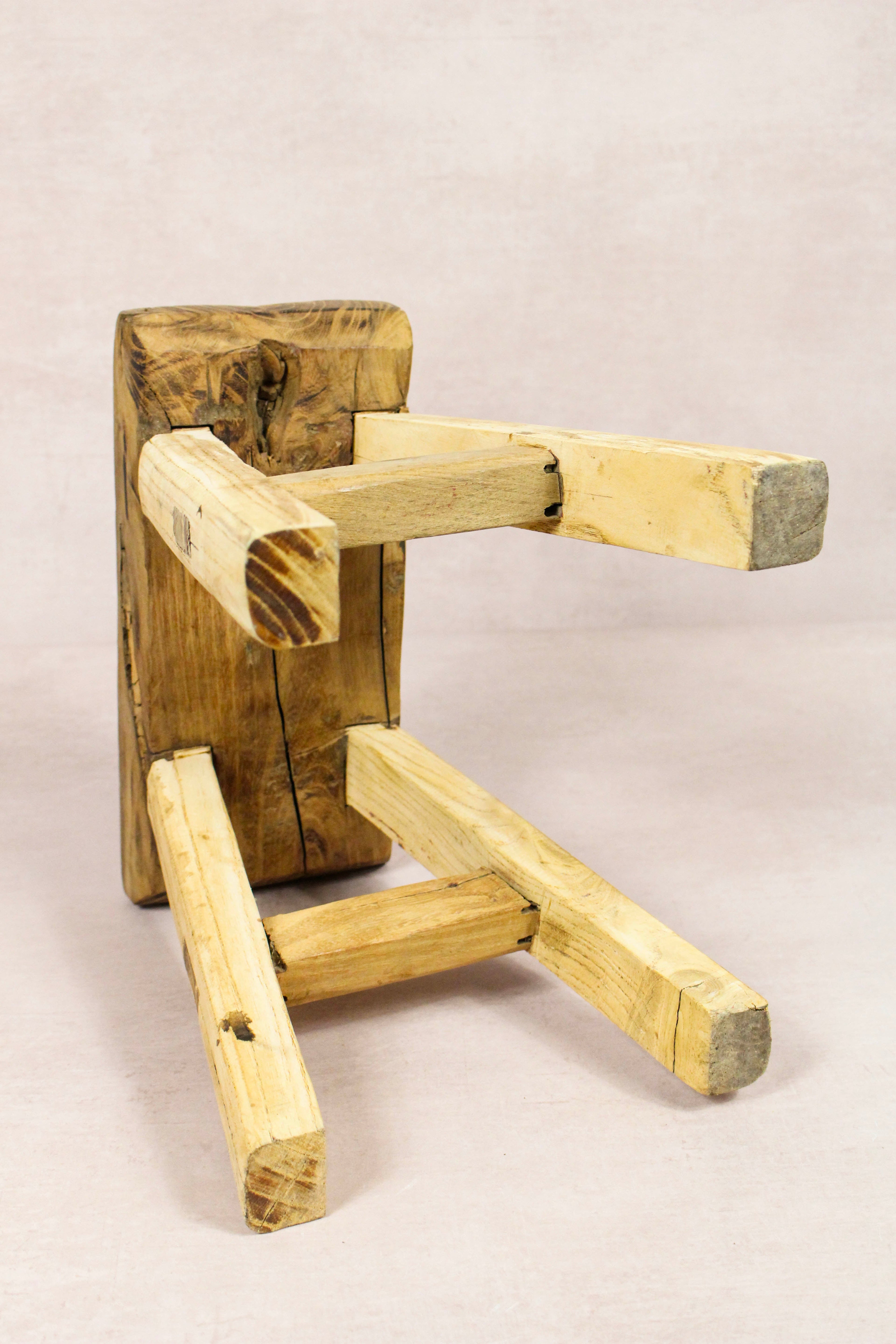 Vintage Rustic Stool - Elm wood - Small - 221