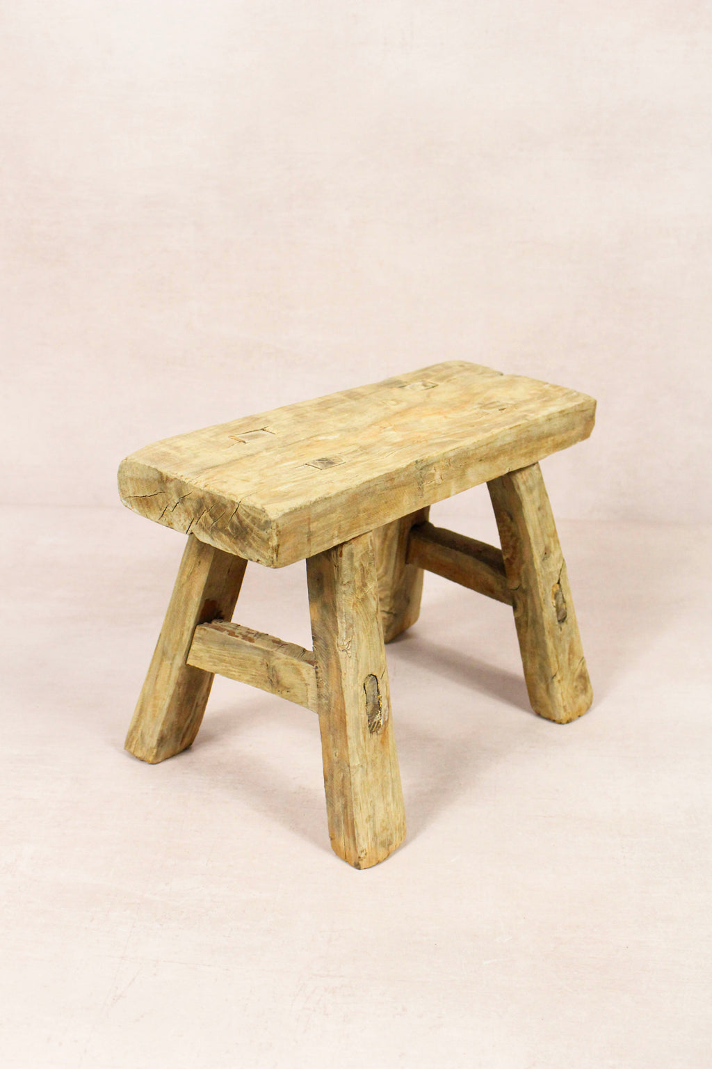 Vintage Rustic Stool - Elm wood - Small - 230