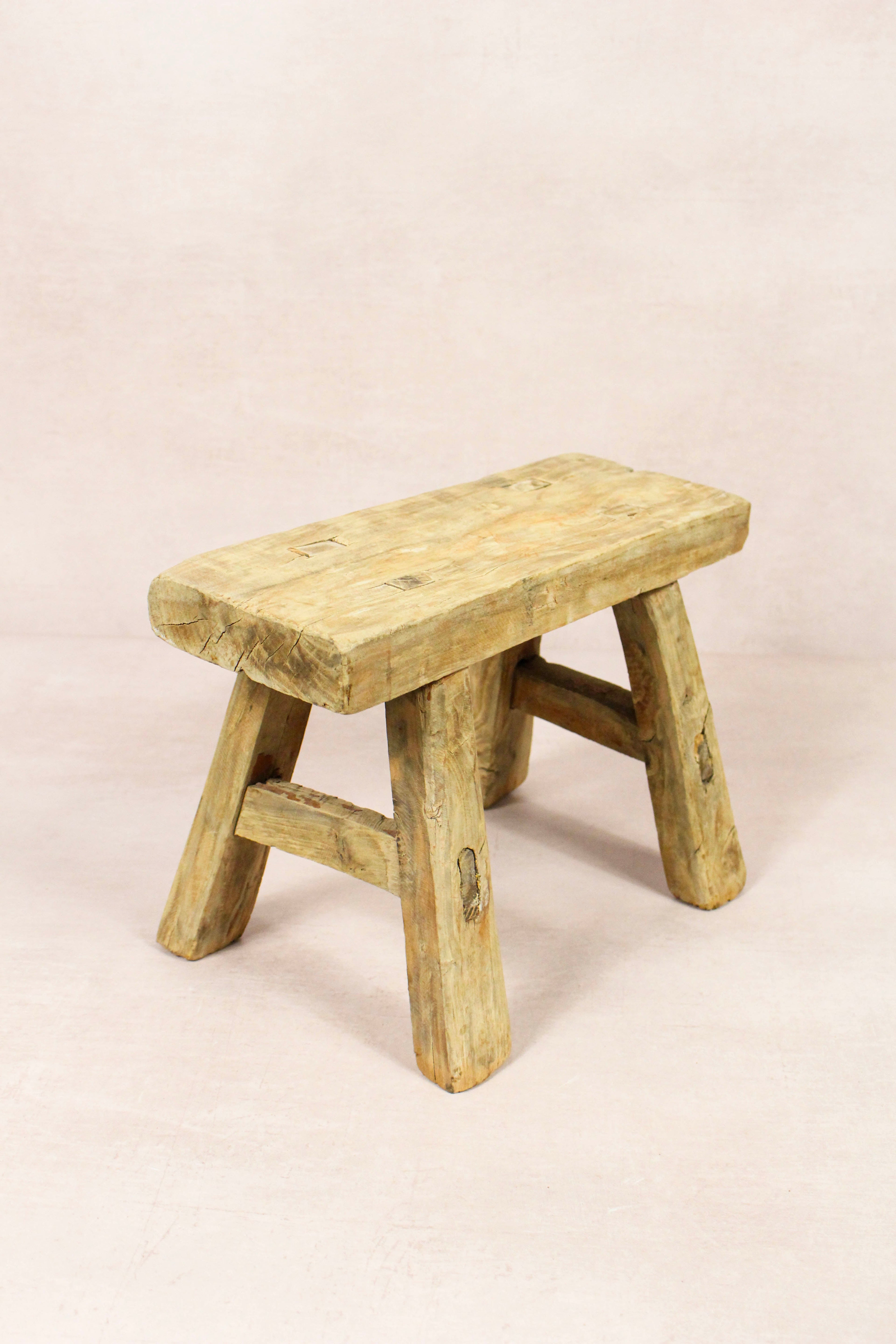 Vintage Rustic Stool - Elm wood - Small - 230