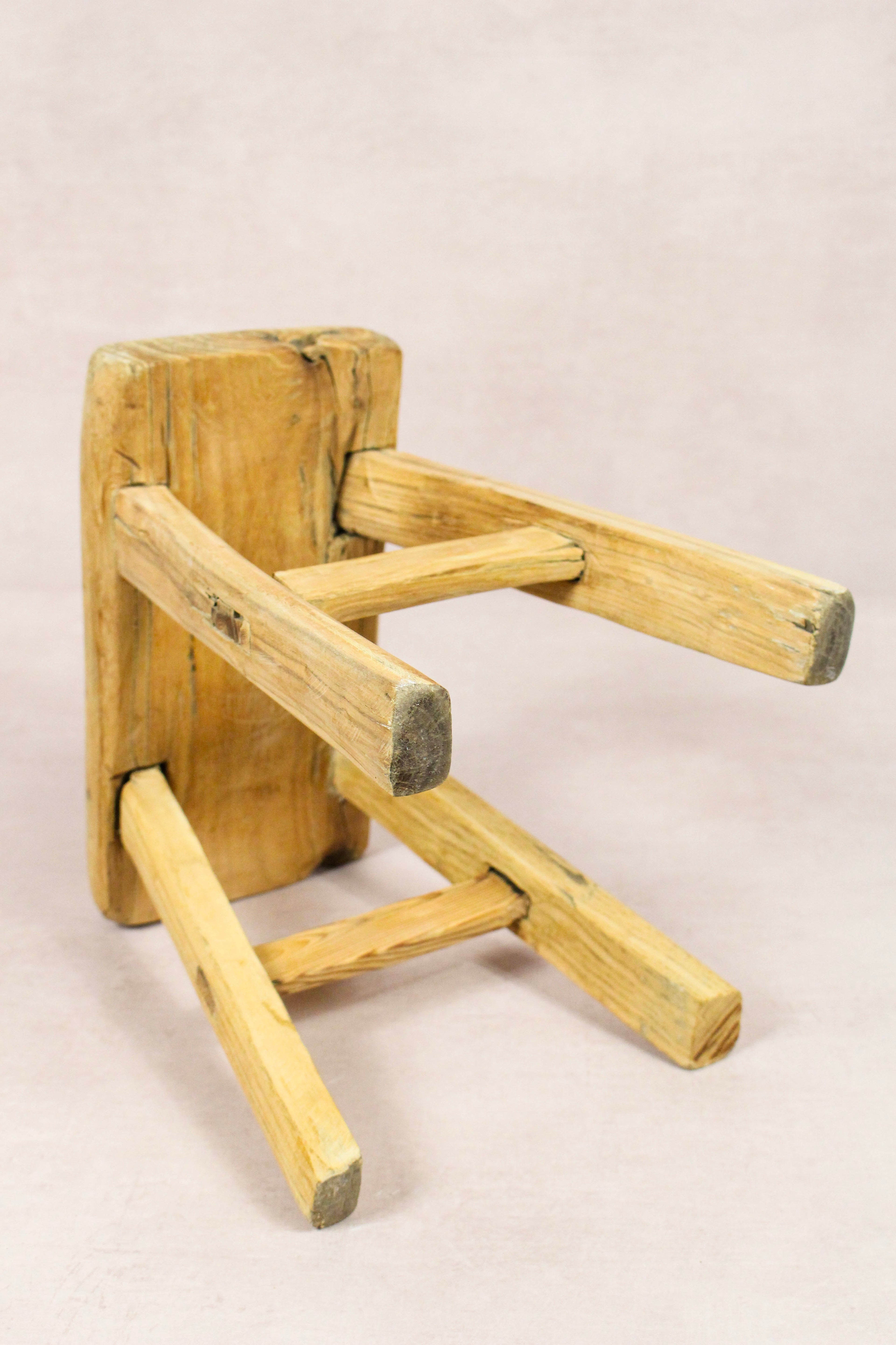 Vintage Rustic Stool - Elm wood - Small - 232