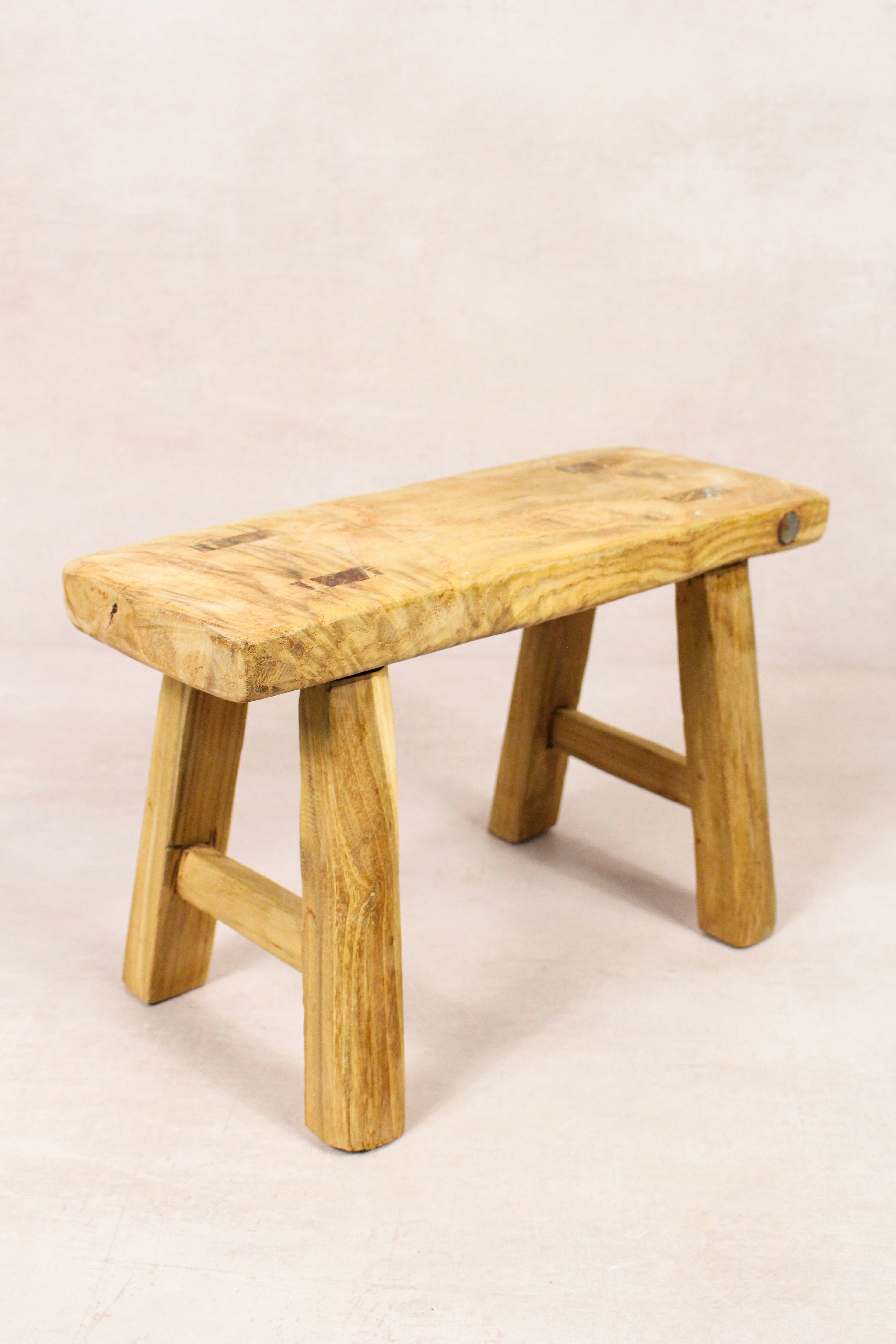 Vintage Rustic Stool - Elm wood - Small - 236