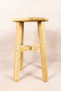 Vintage Rustic Round Stool - Elm wood - 238