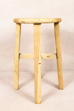 Vintage Rustic Round Stool - Elm wood - 238