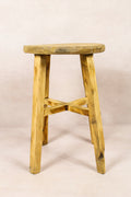 Vintage Rustic Round Stool - Elm wood - 241
