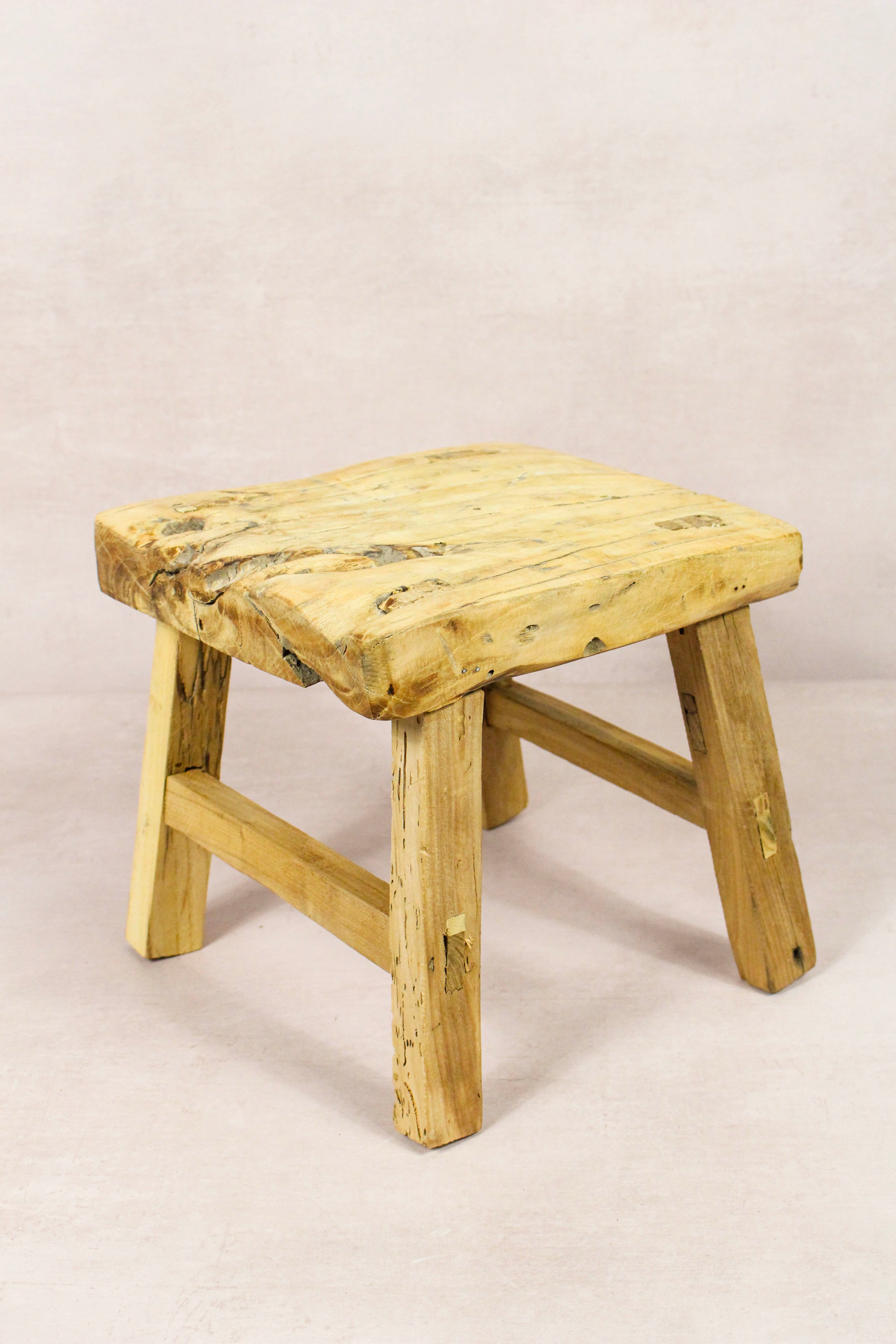 Vintage Rustic Stool - Elm wood - Small - 242