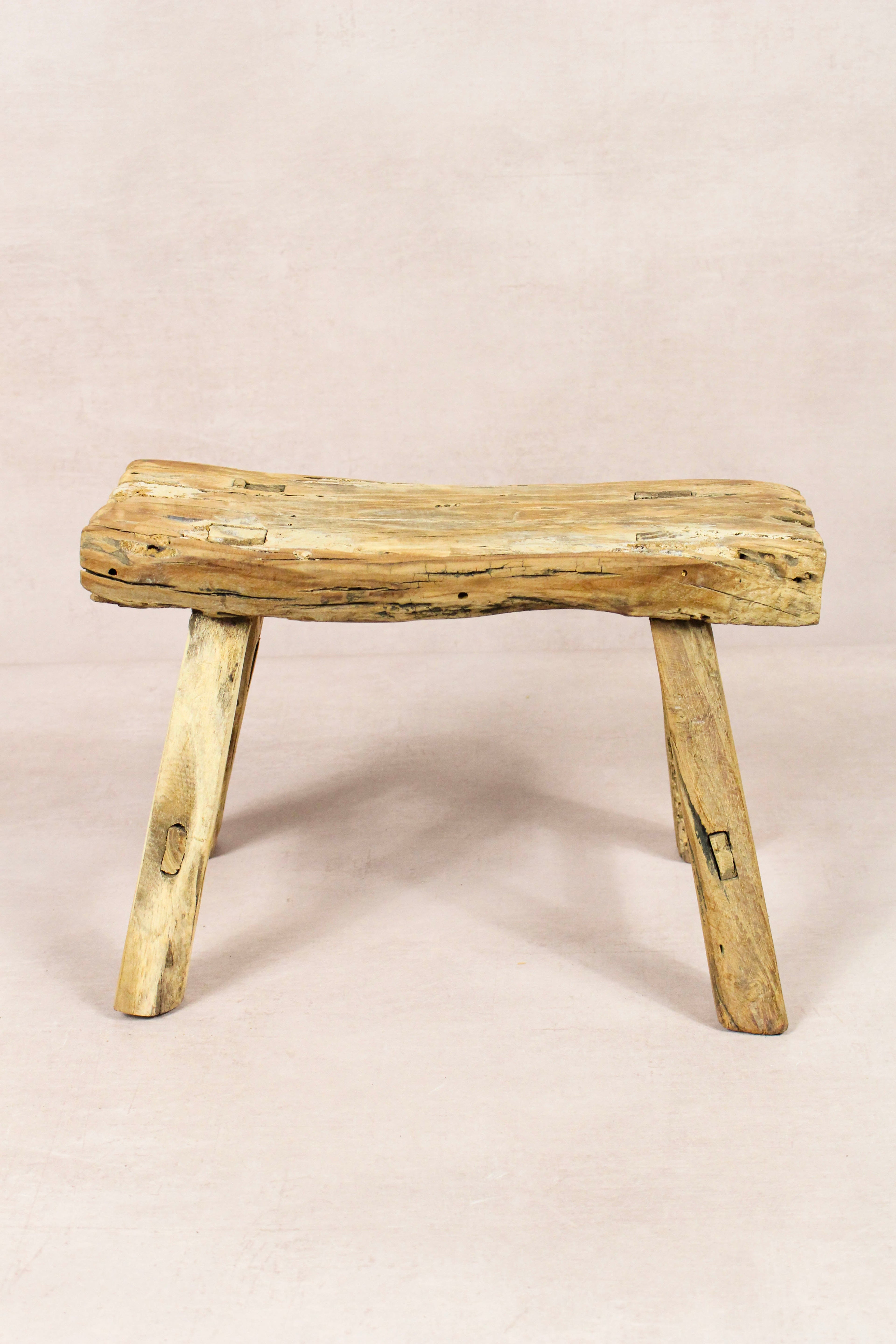 Vintage Rustic Stool - Elm wood - Small - 243