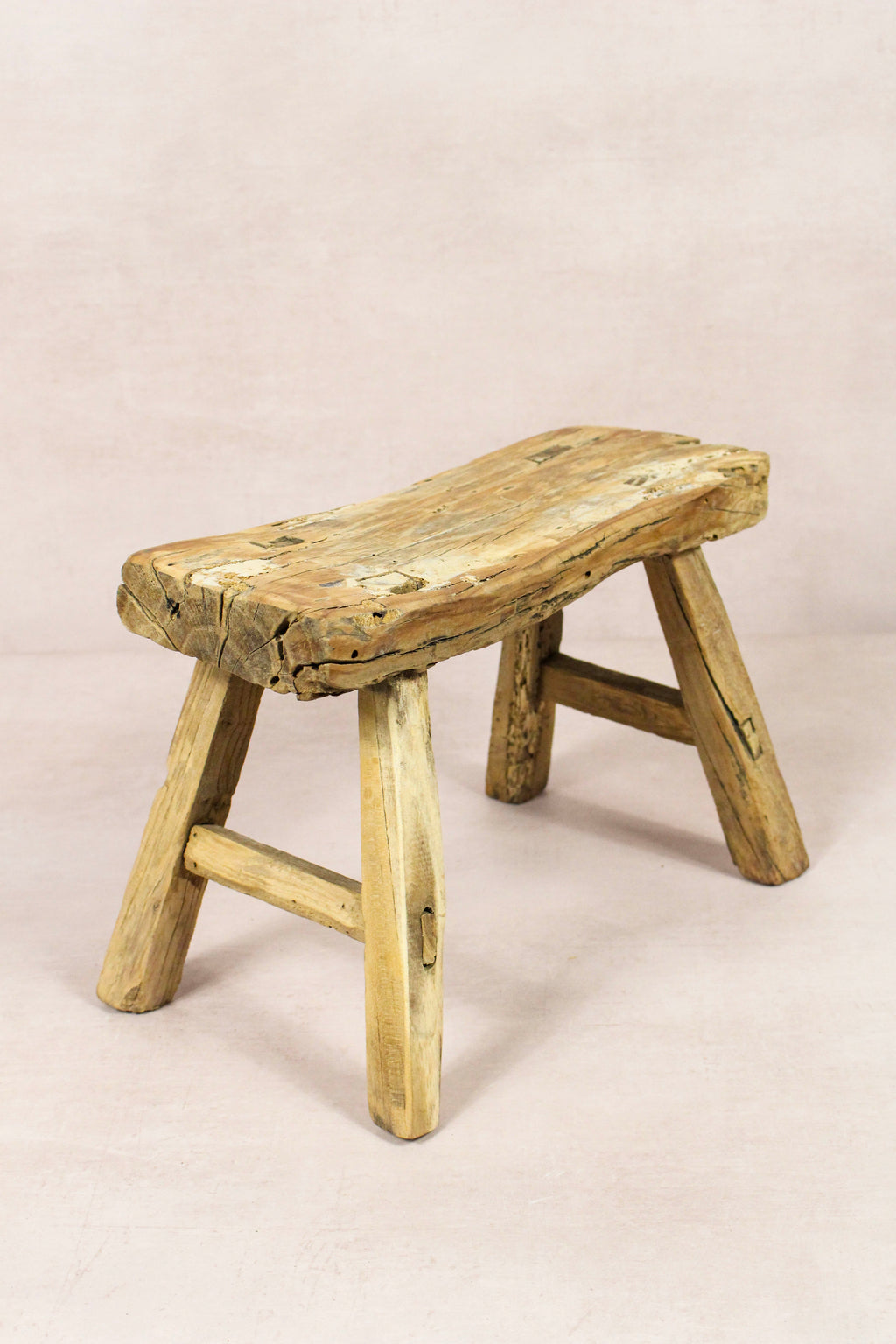 Vintage Rustic Stool - Elm wood - Small - 243