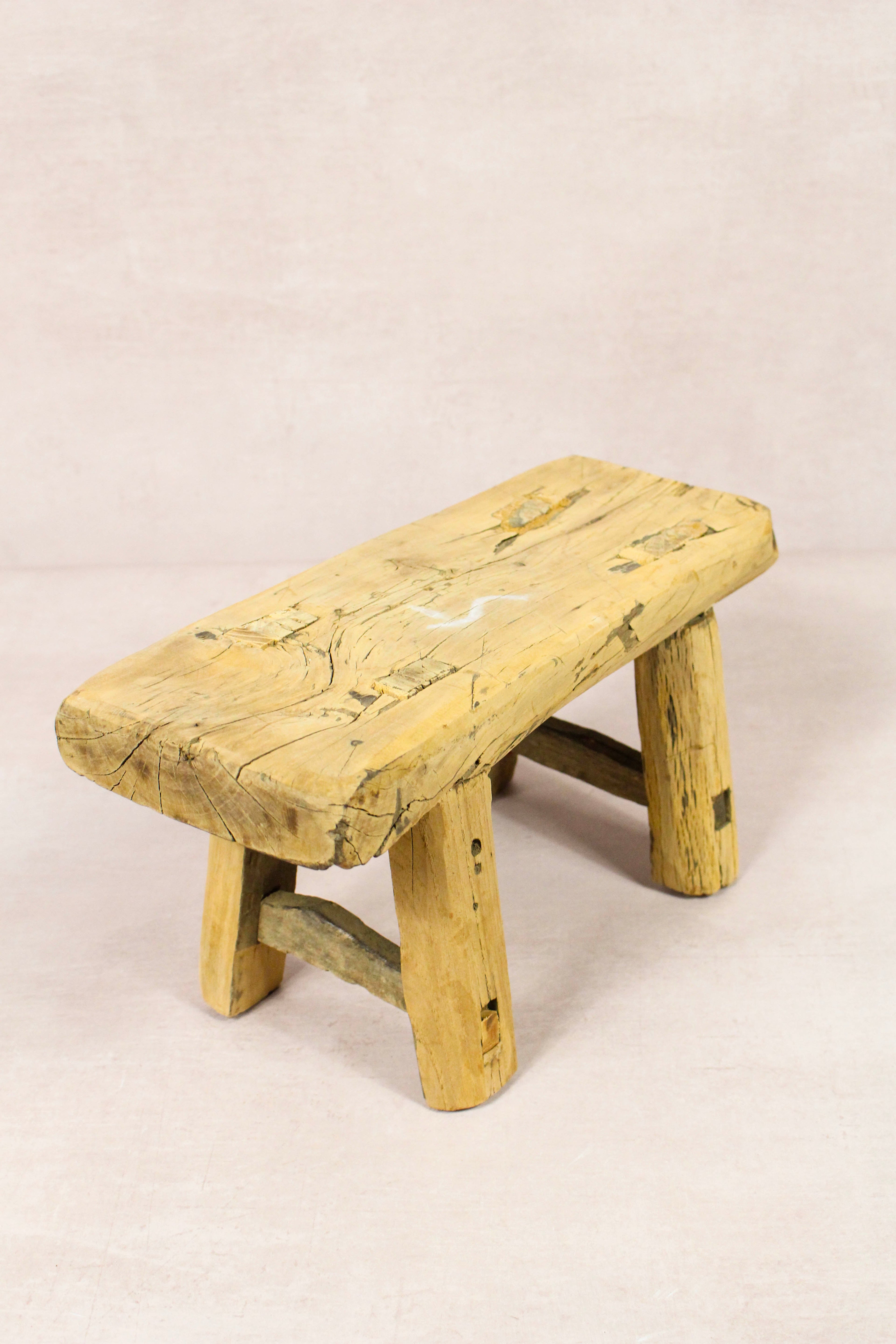 Vintage Rustic Stool - Elm wood - Small - 252