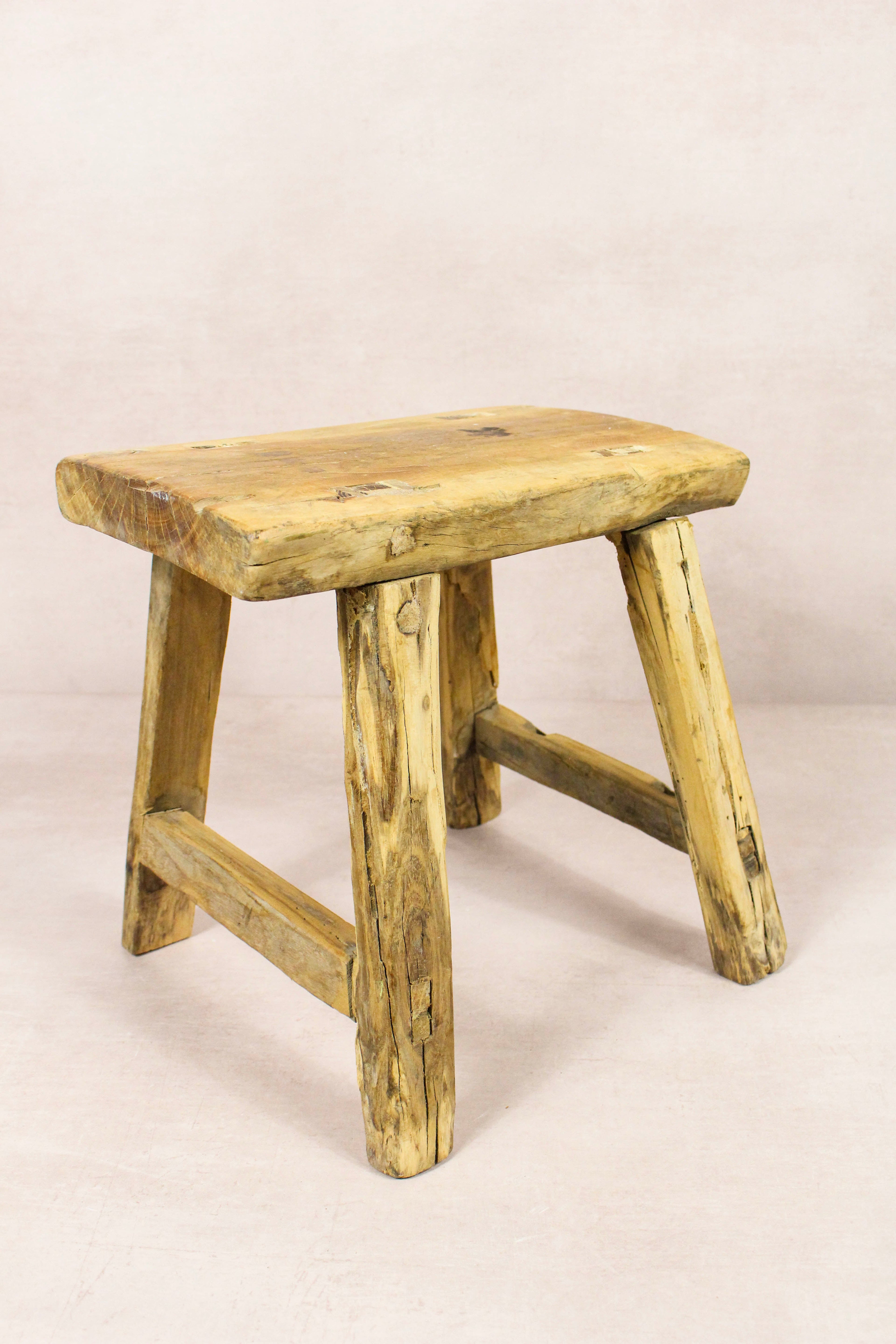 Vintage Rustic Stool - Elm wood - Small - 265