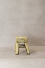 Vintage Rustic Elm Wood Stool - Small - No 24