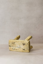 Vintage Rustic Elm Wood Stool - Small - No 24