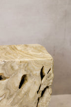 Onyx Side Table Pedestal Raw - Solid - No 5