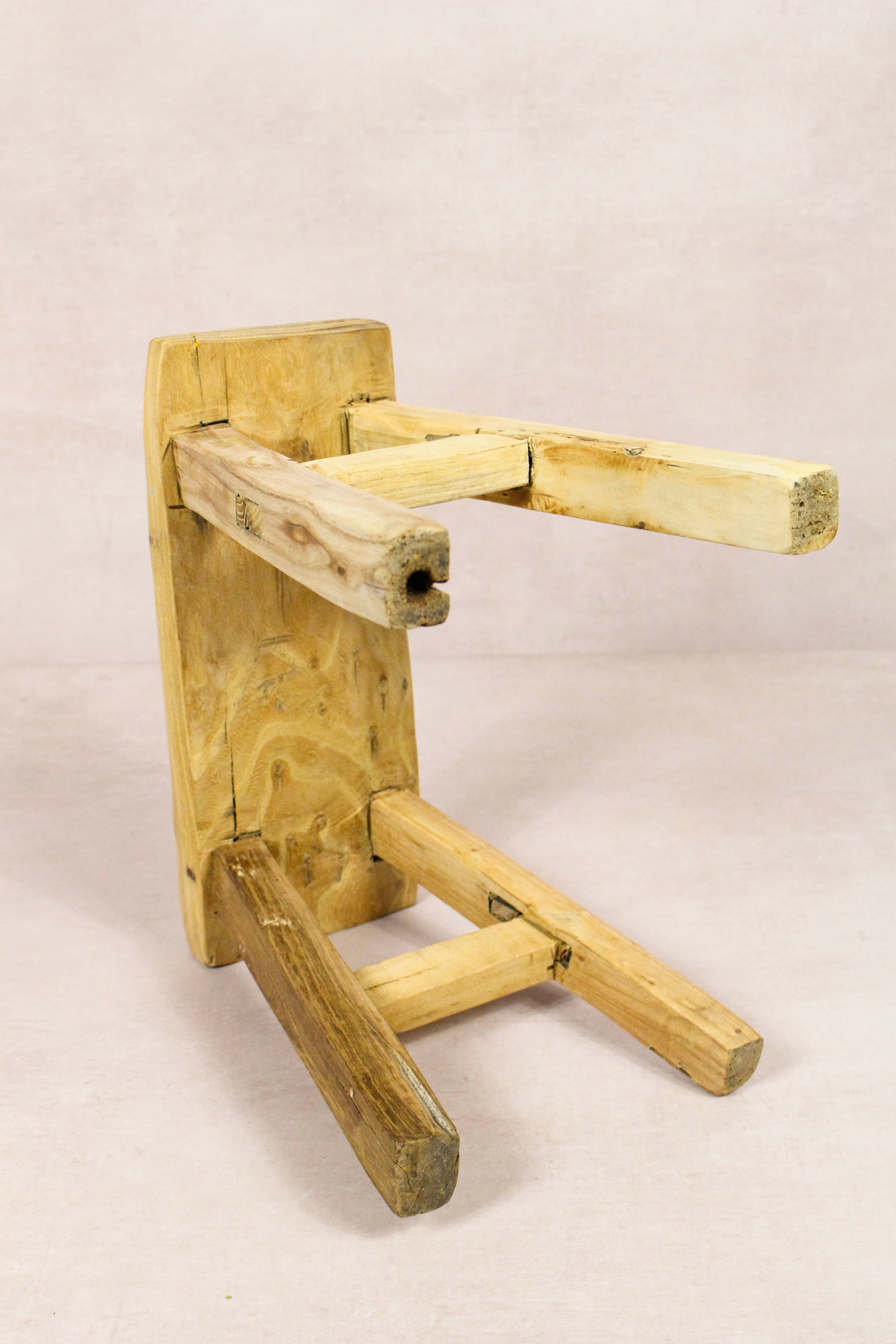 Vintage Rustic Stool - Elm wood - Small - 273
