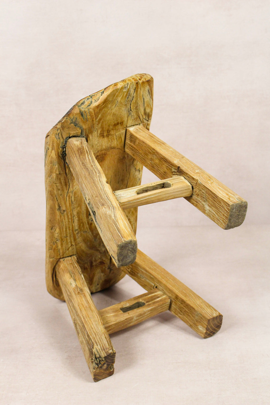 Vintage Rustic Stool - Elm wood - Small - 274