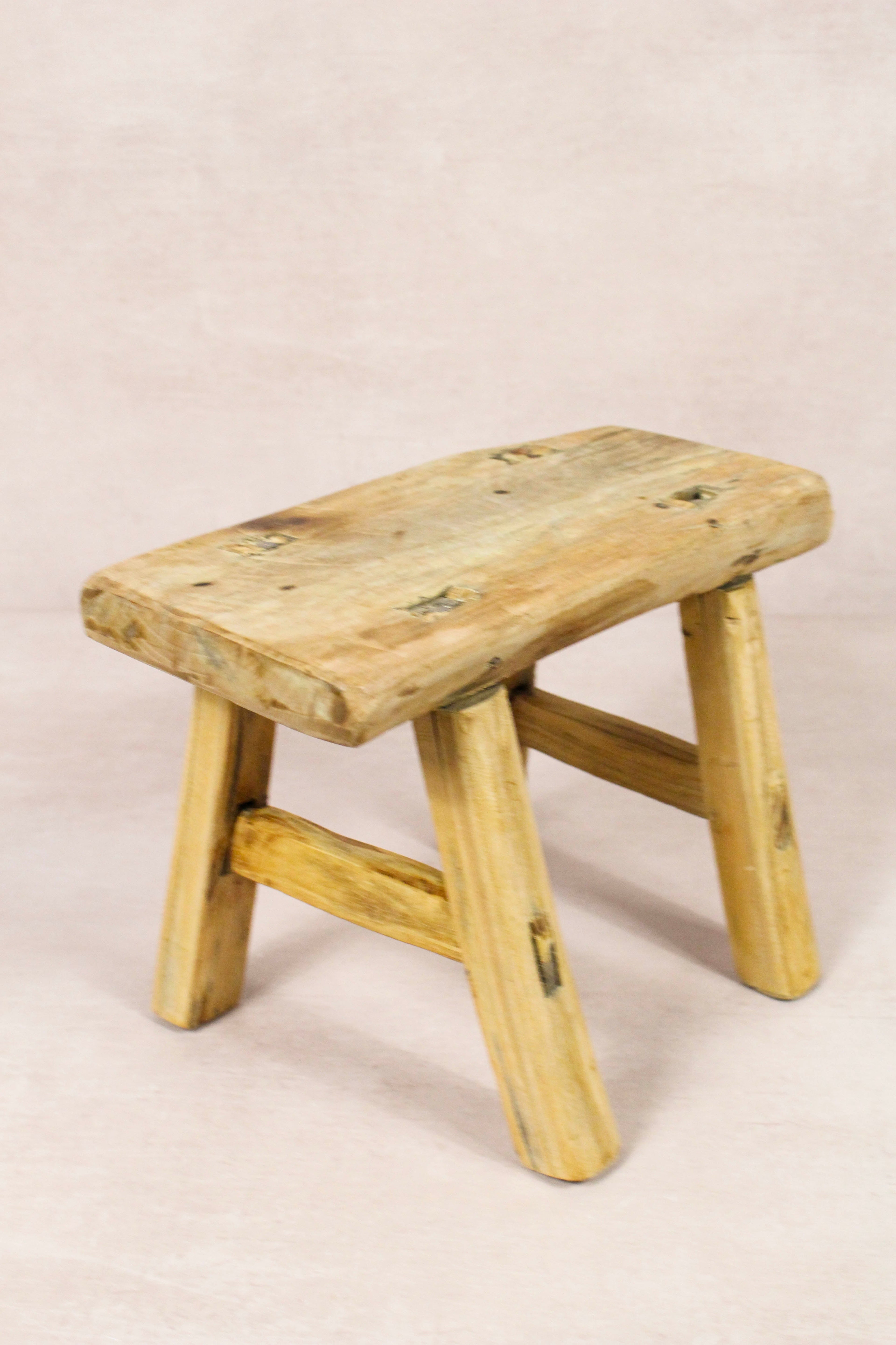 Vintage Rustic Stool - Elm wood - Small - 279