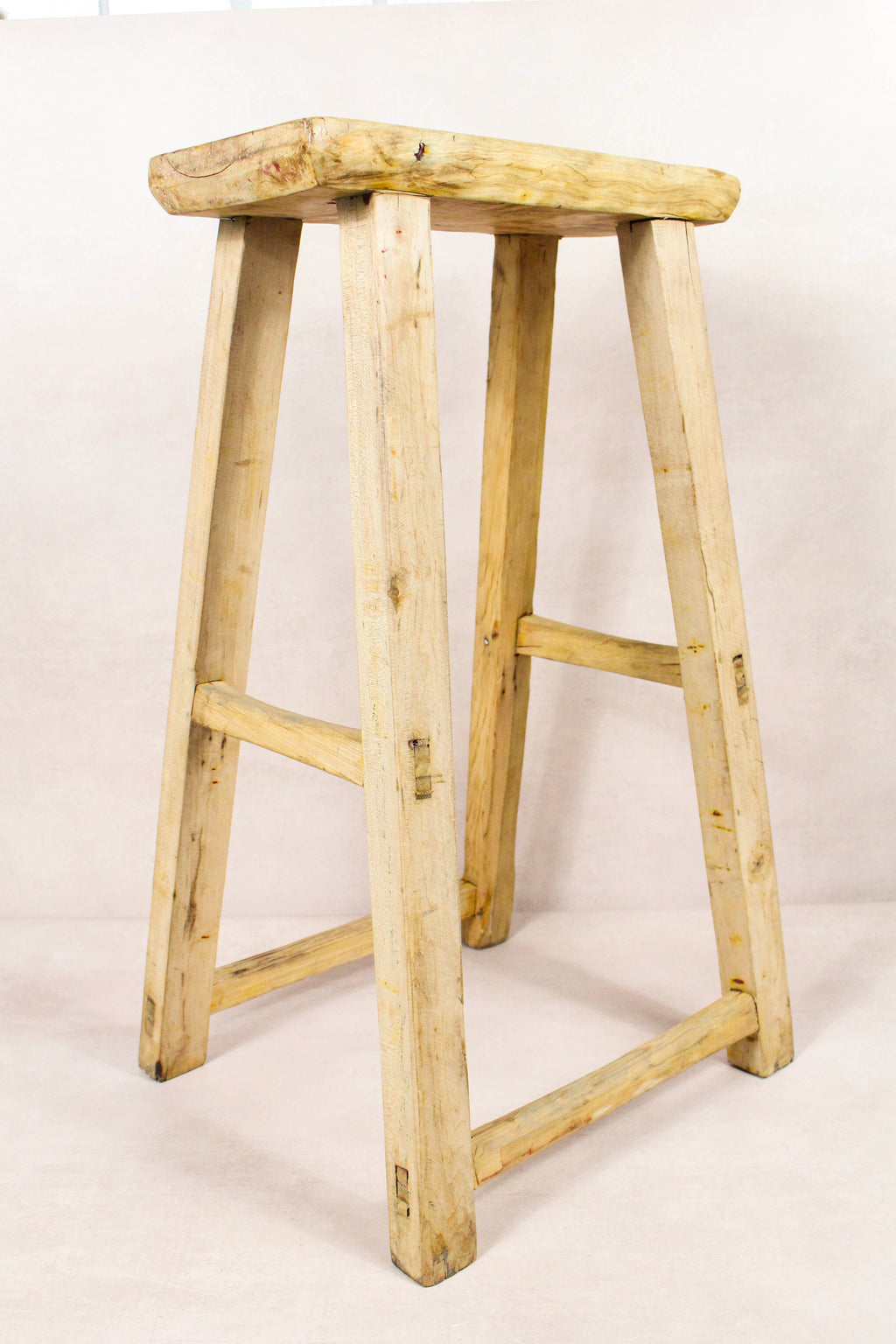 Vintage Rustic Stool - Elm wood - 283