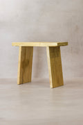 Vintage Rustic Square Elm Wood Stool - No 7
