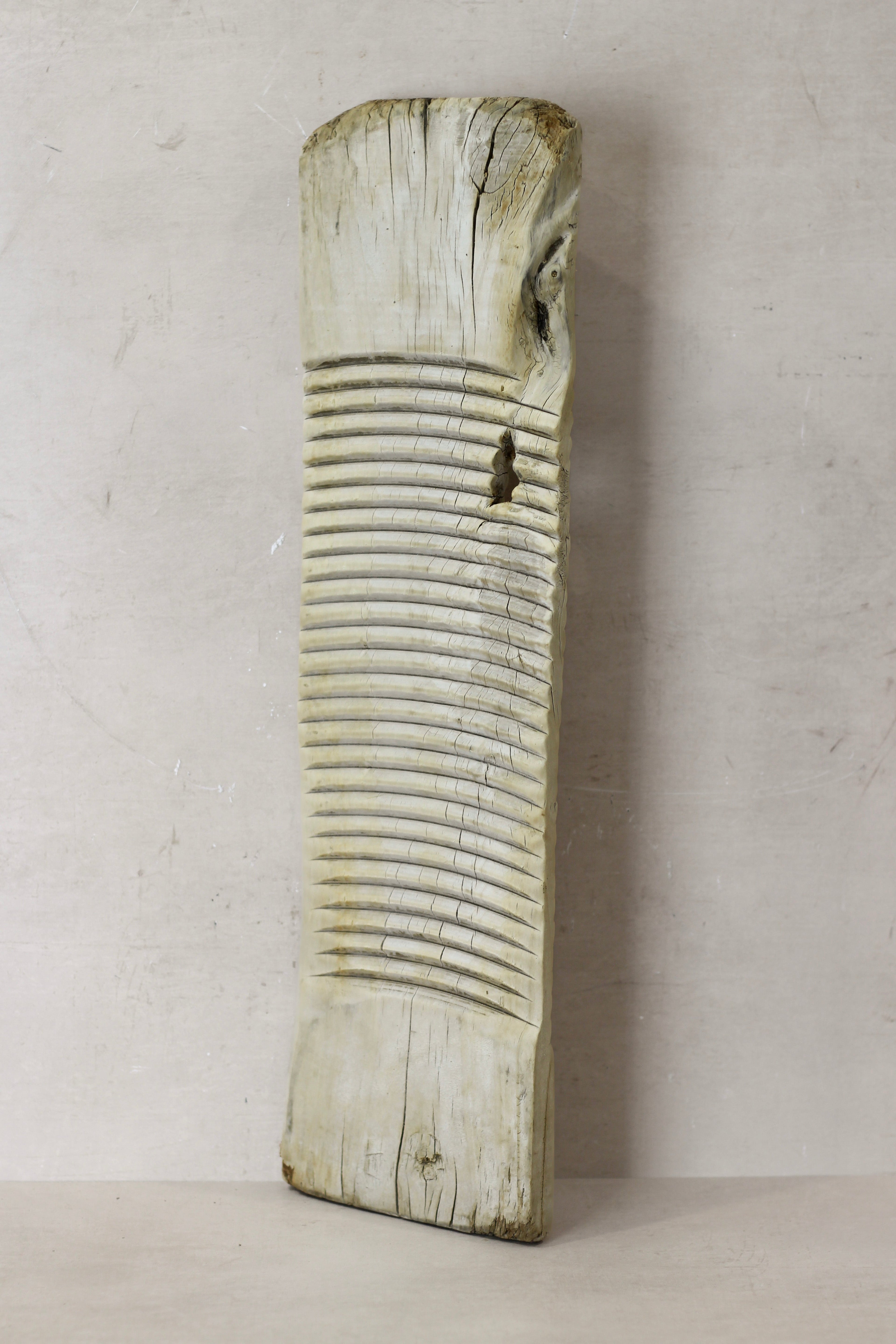Vintage Elm Wooden Washboard - no 16