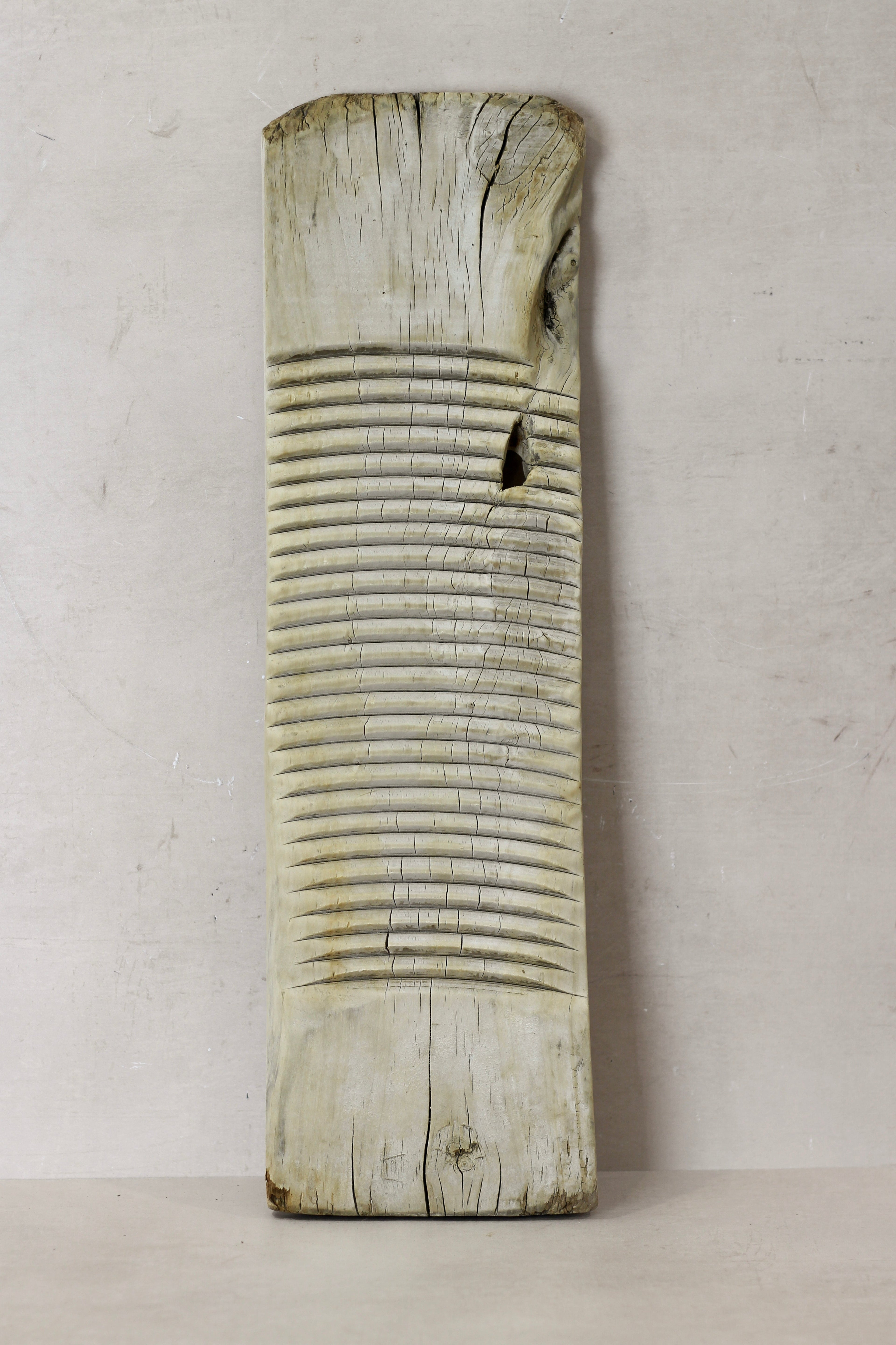 Vintage Elm Wooden Washboard - no 16