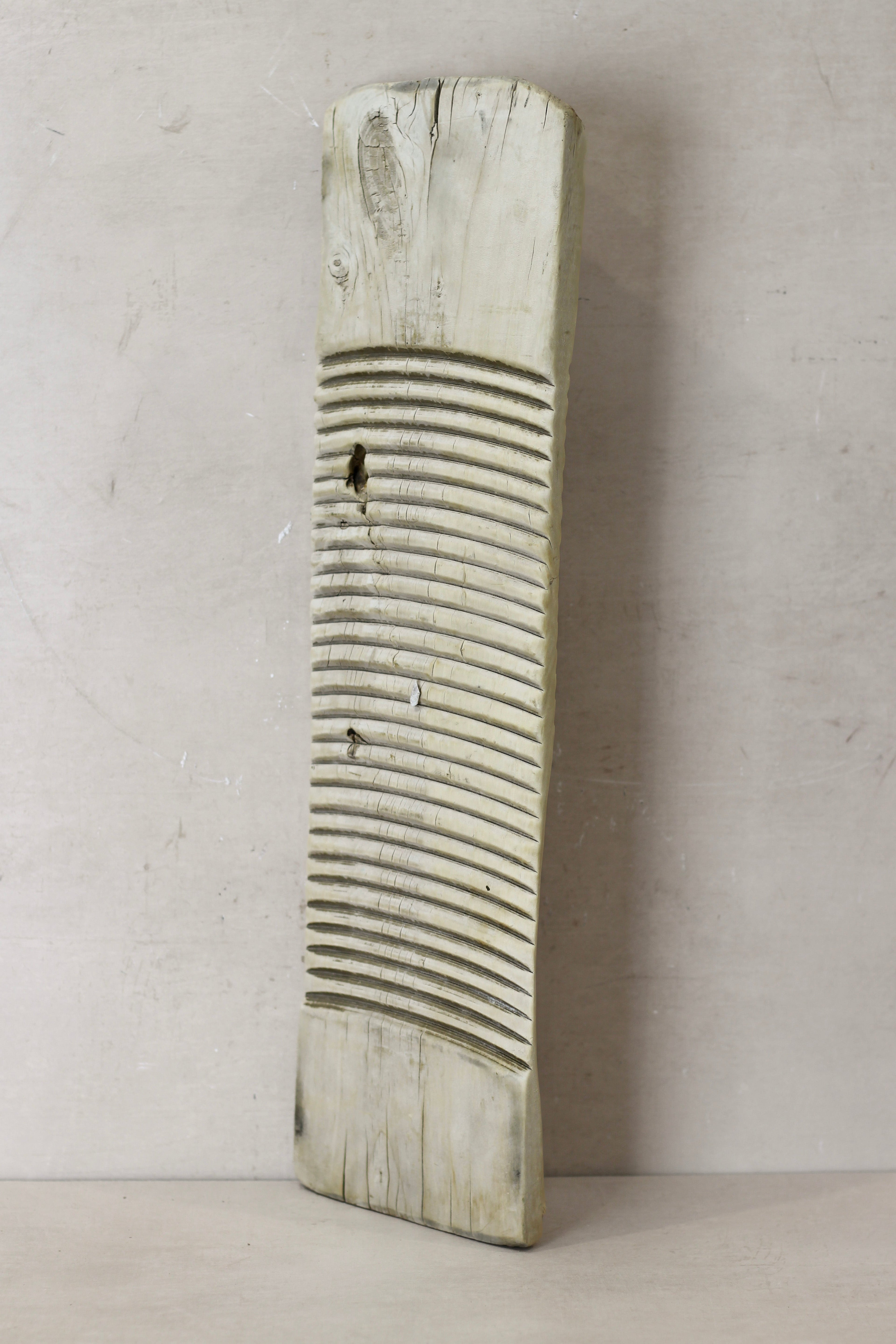 Vintage Elm Wooden Washboard - no 16