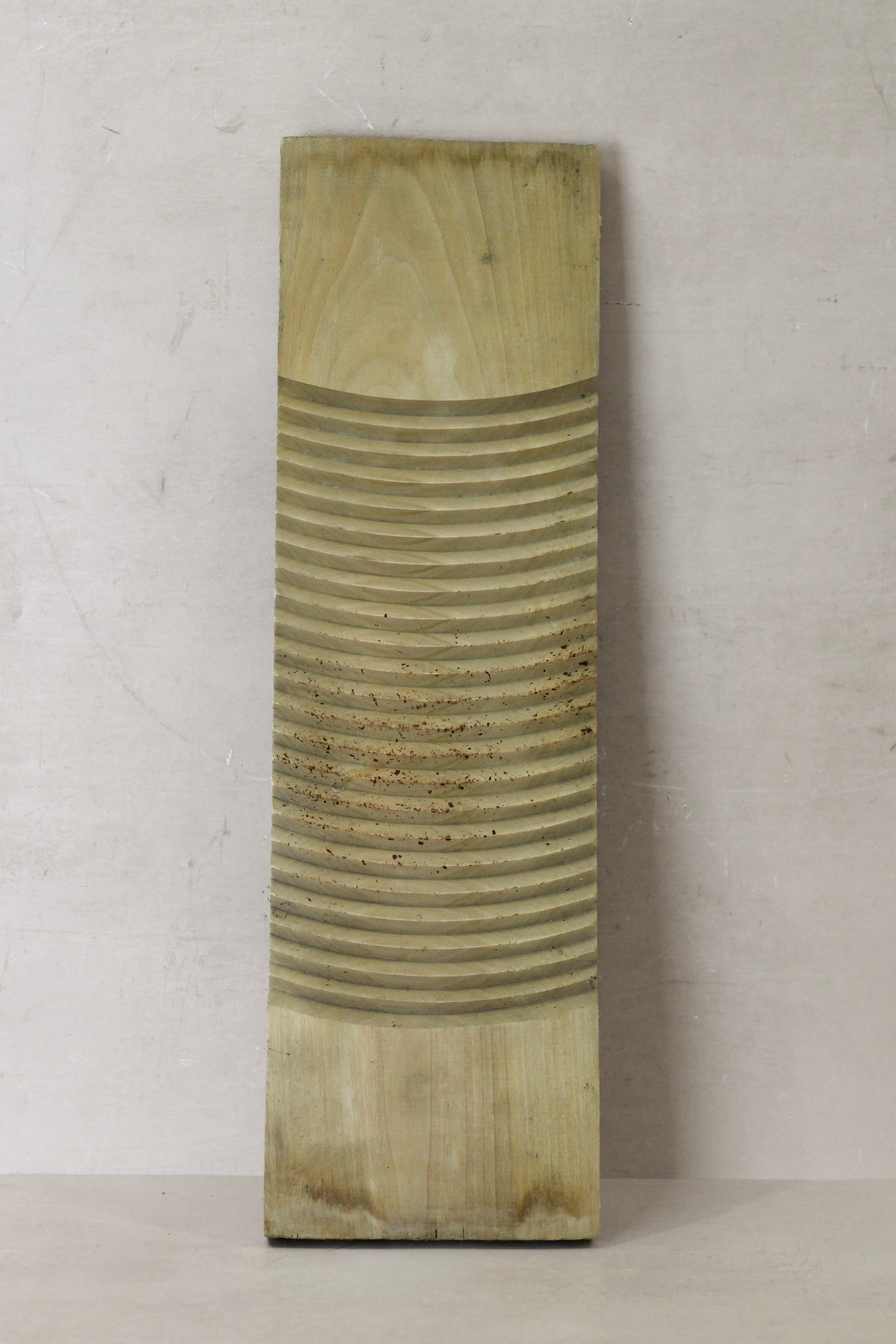 Vintage Elm Wooden Washboard - no 17