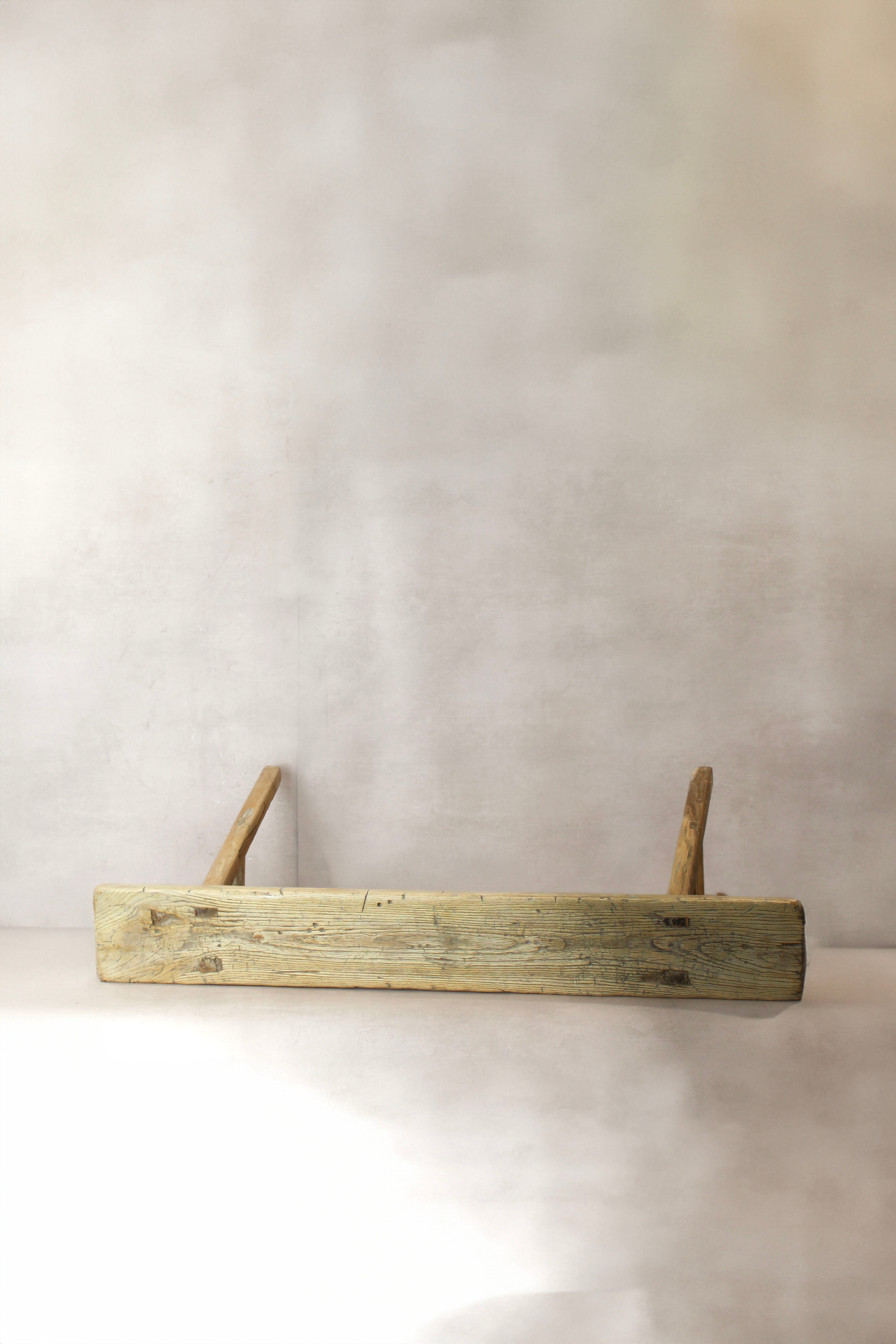 Antique Rustic Elm Skinny Bench 03