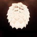 Protea Frosted White Pendant L