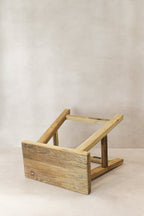 Vintage Rustic Elm Wood Stool - Medium - No 74