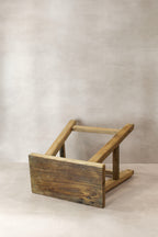 Vintage Rustic Elm Wood Stool - Medium - No 76