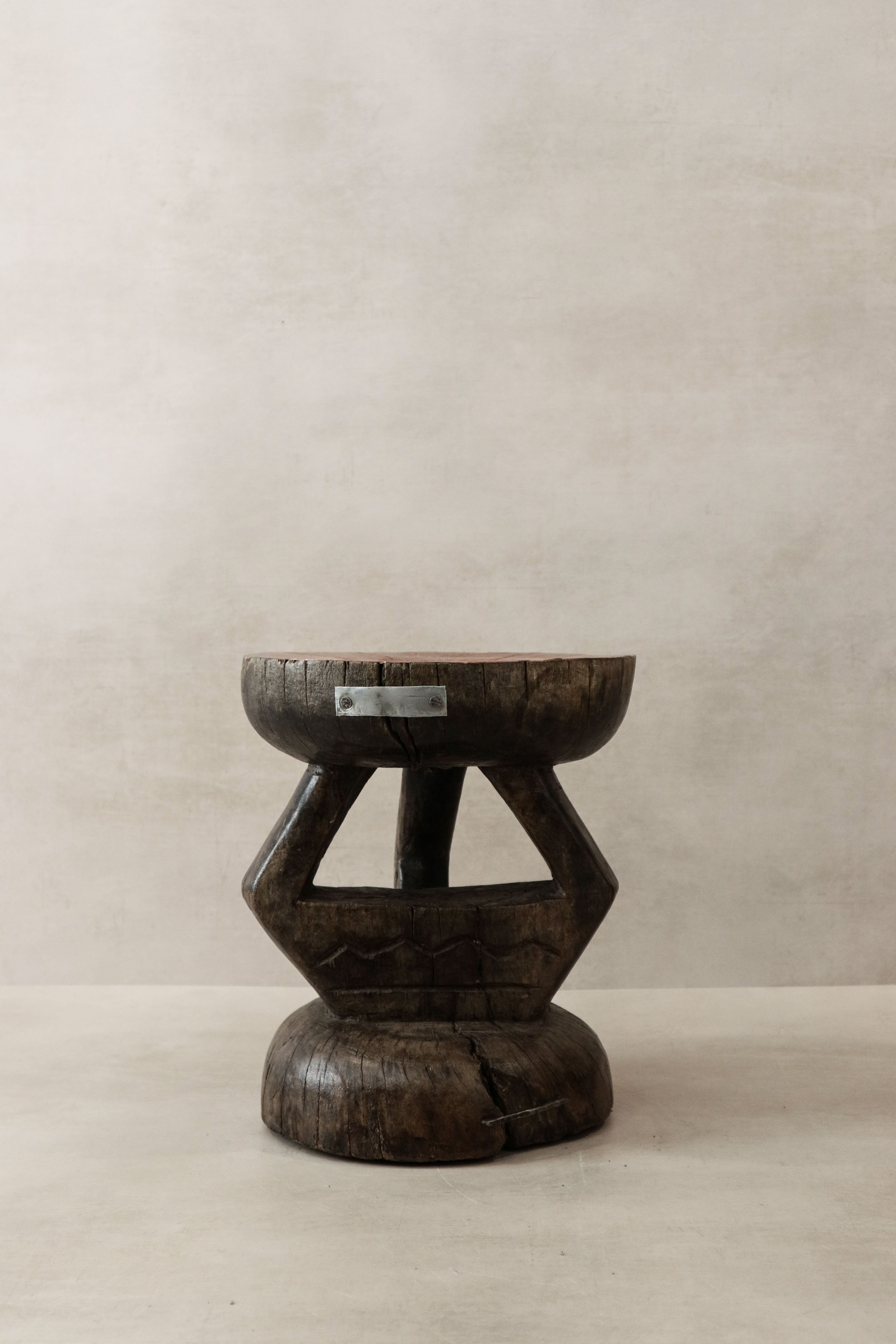 Vintage Tonga Stool - Copper Top - 27.1