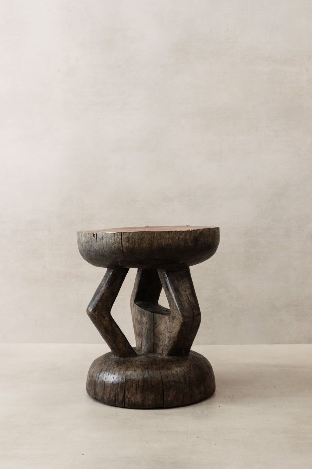 Vintage Tonga Stool - Copper Top - 27.1