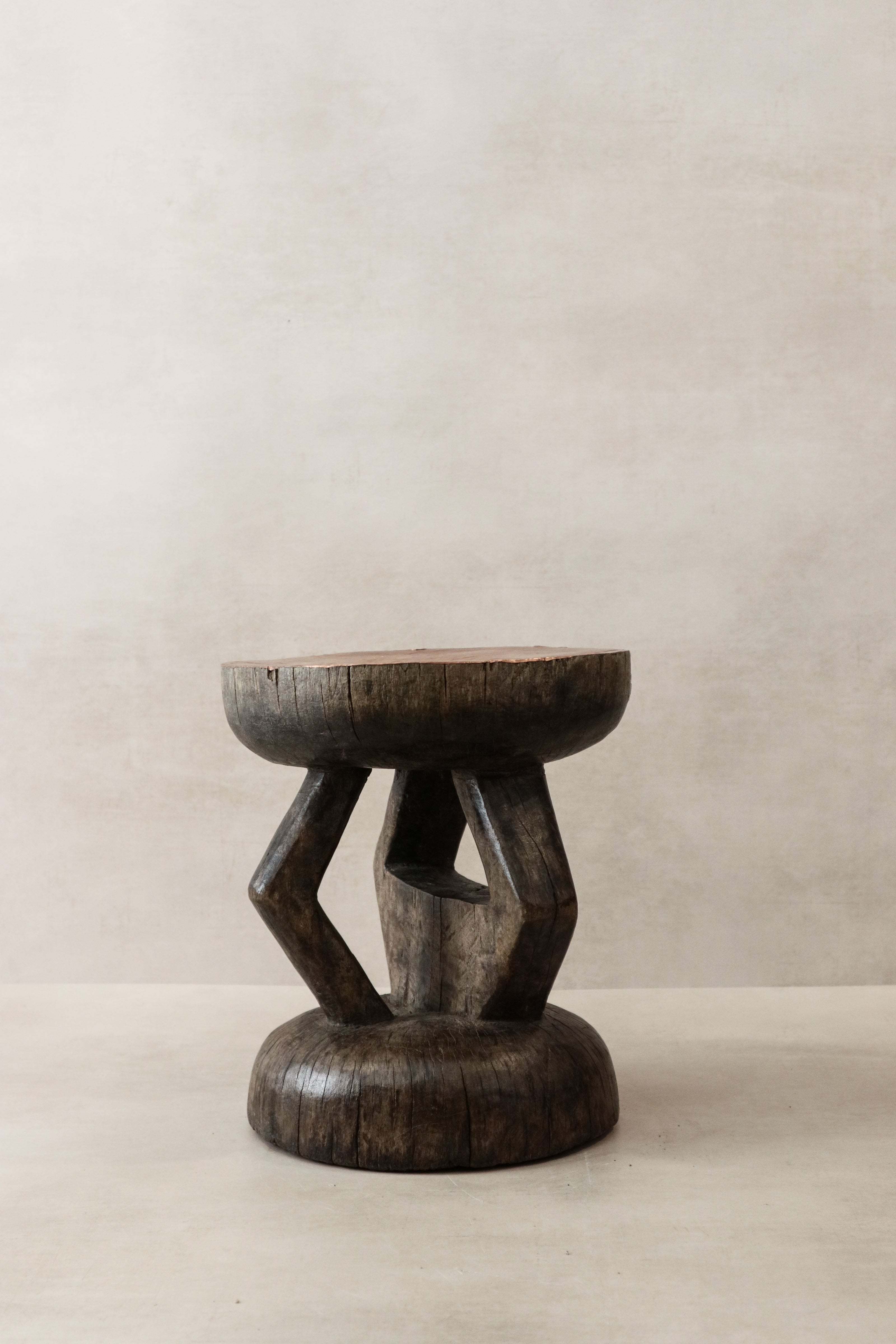 Vintage Tonga Stool - Copper Top - 27.1