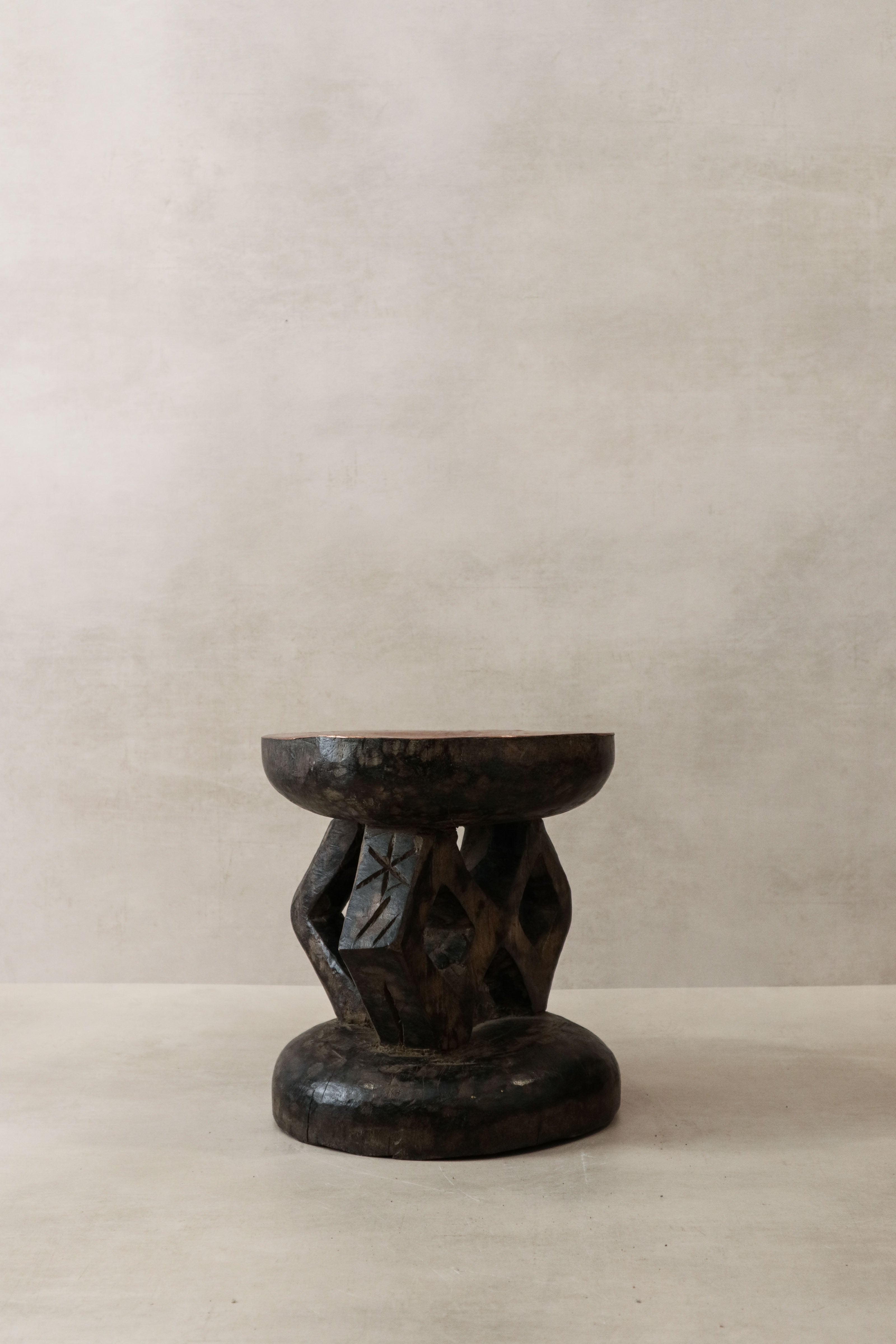 Vintage Tonga Stool - Copper Top - 25.3