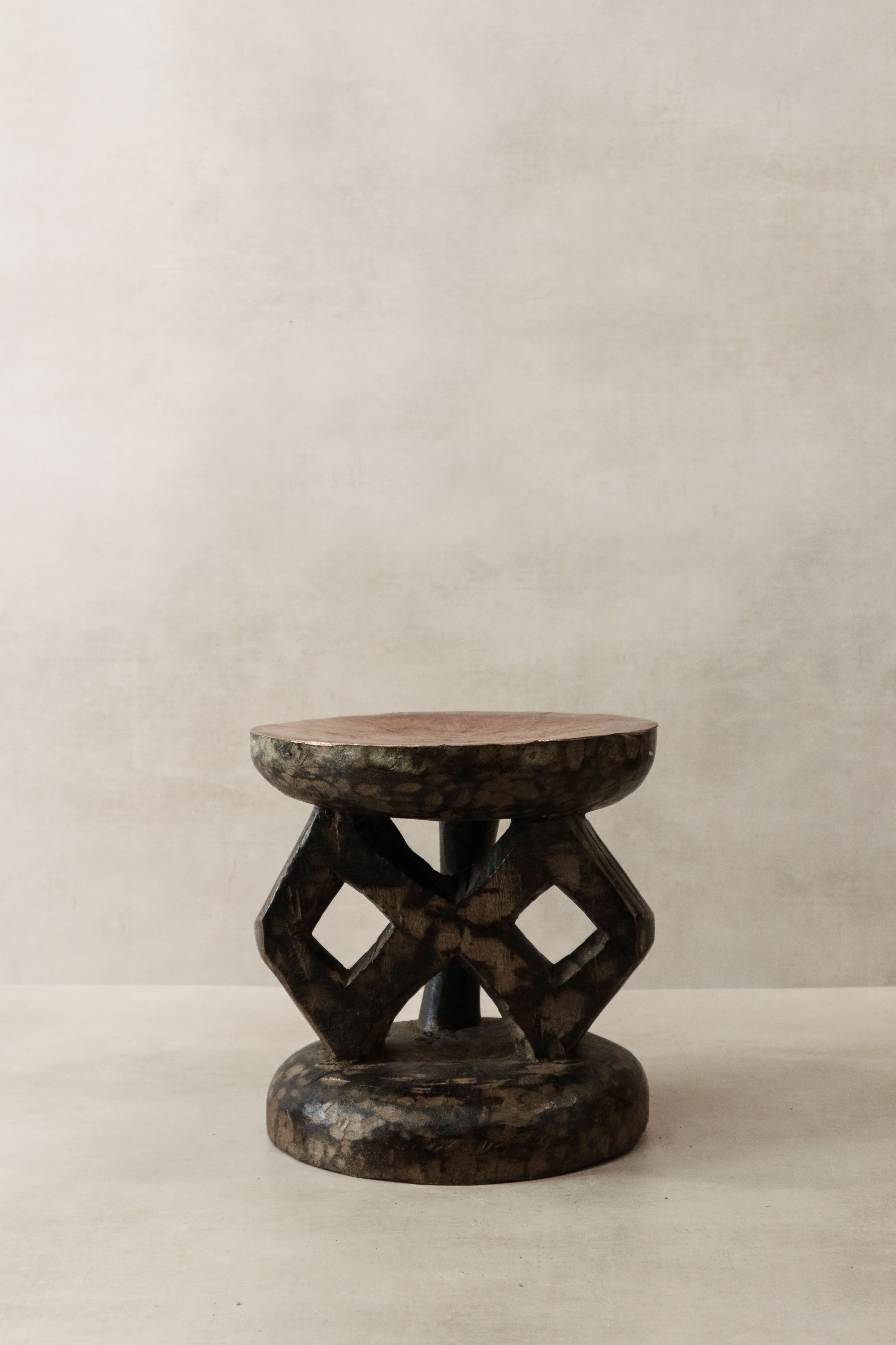 Vintage Tonga Stool - Copper Top - 25.2