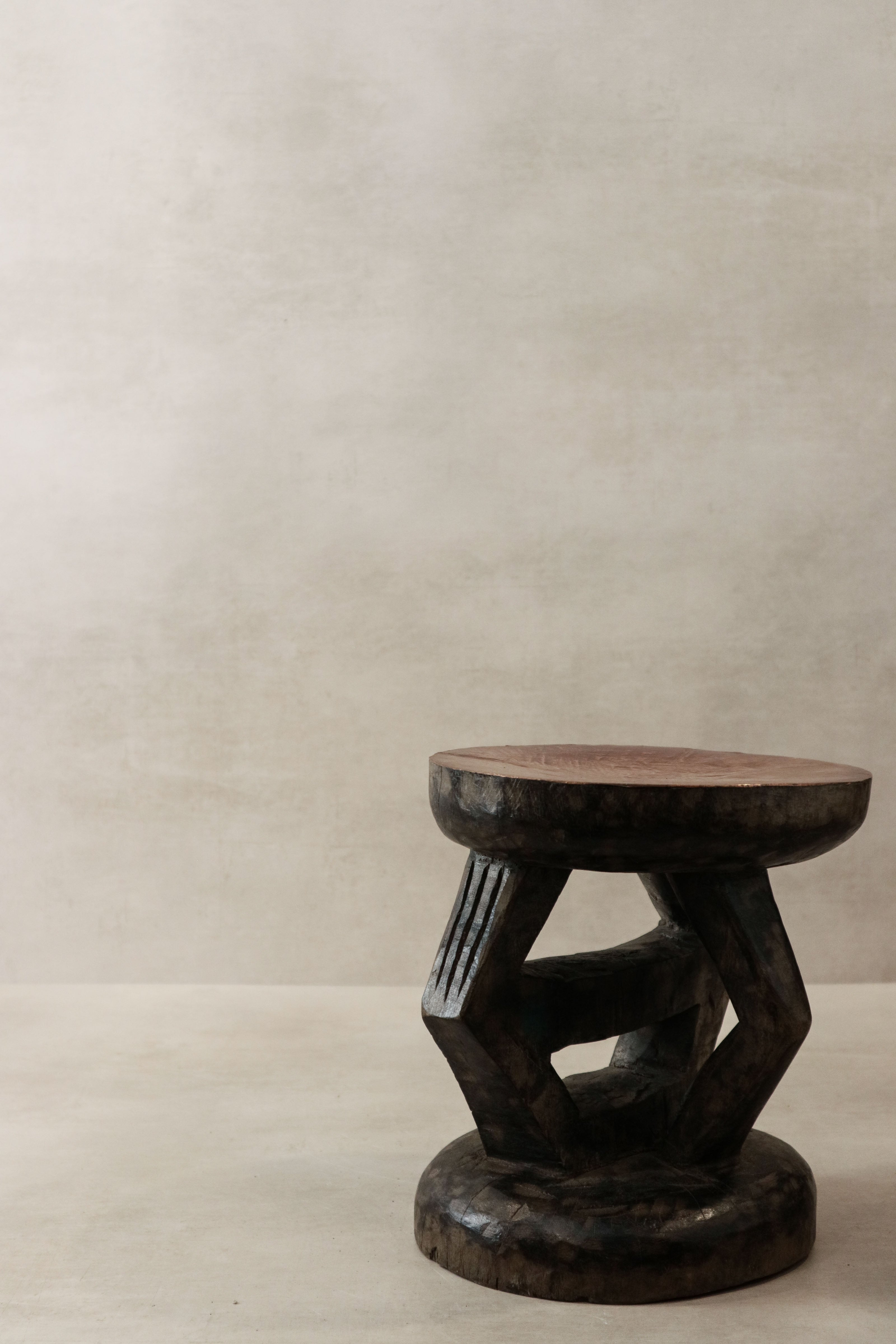 Vintage Tonga Stool - Copper Top - 25.1
