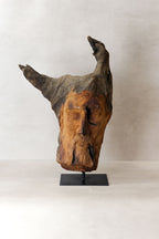 Rizimu Chiwawa Carved Driftwood Head Sculpture - Zimbabwe