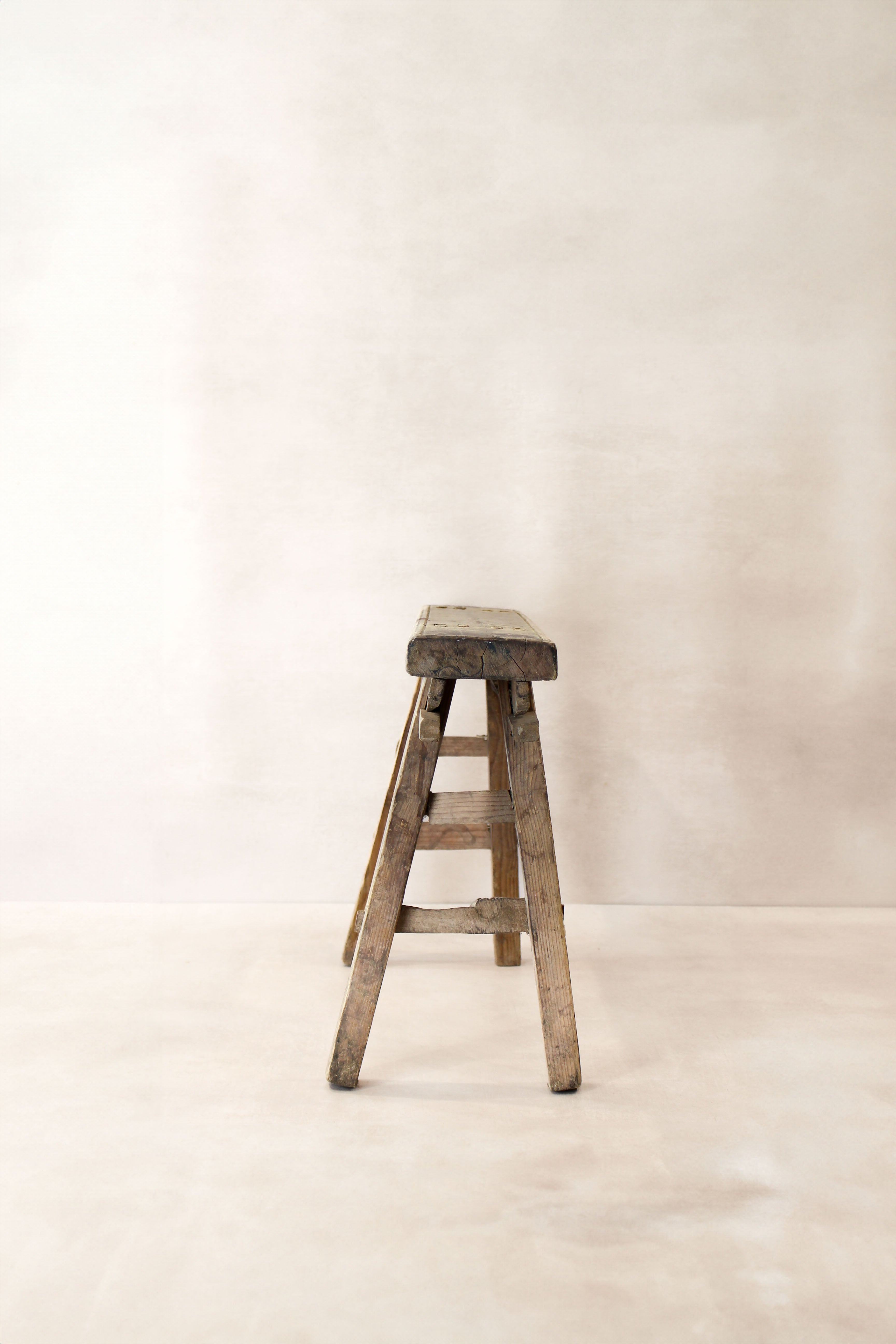 Antique Rustic Elm Bench 08