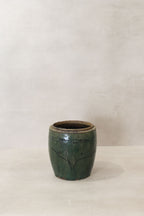 Vintage Emerald Green Pot - No 8