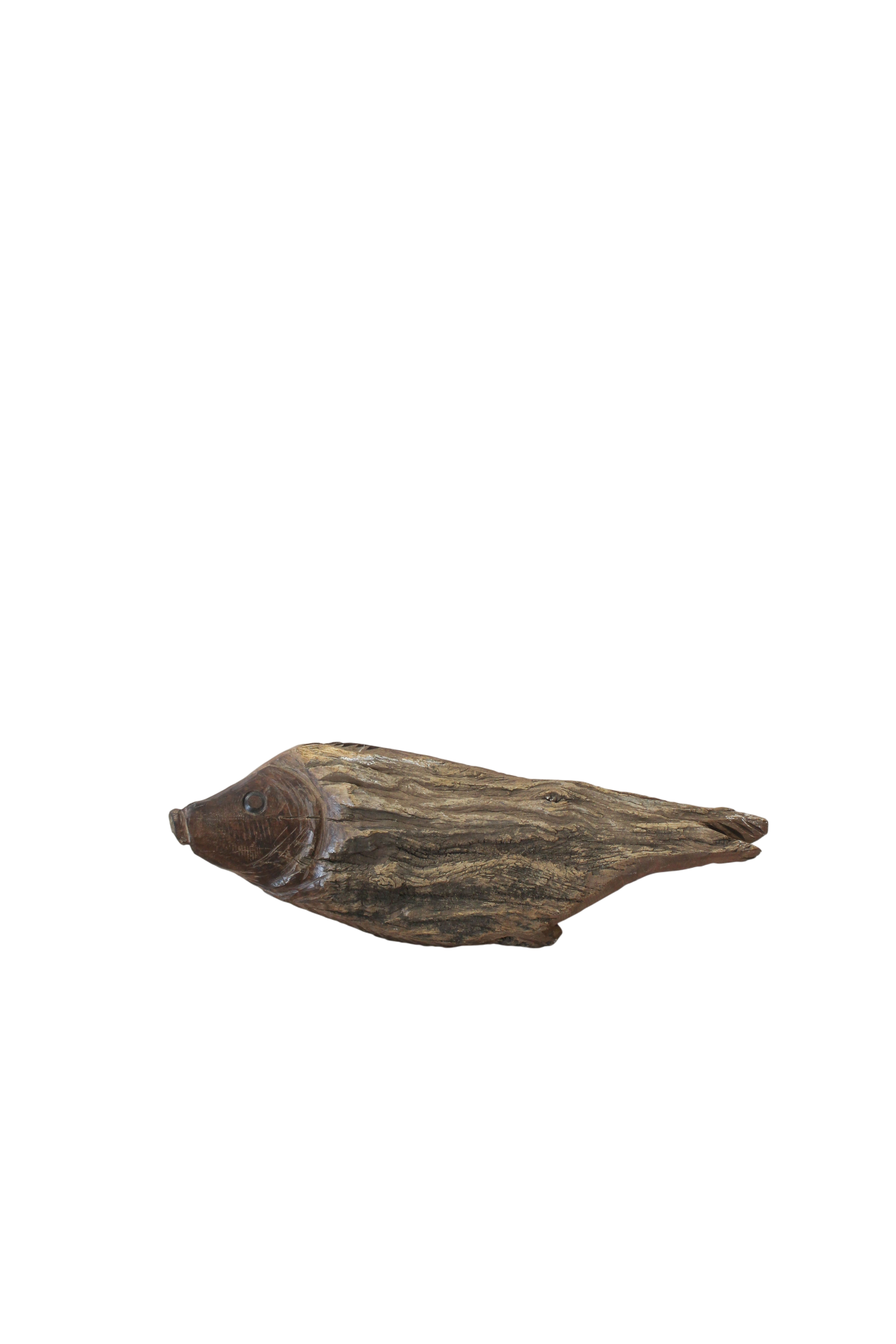 Driftwood Hand Carved Fish - (13.2)