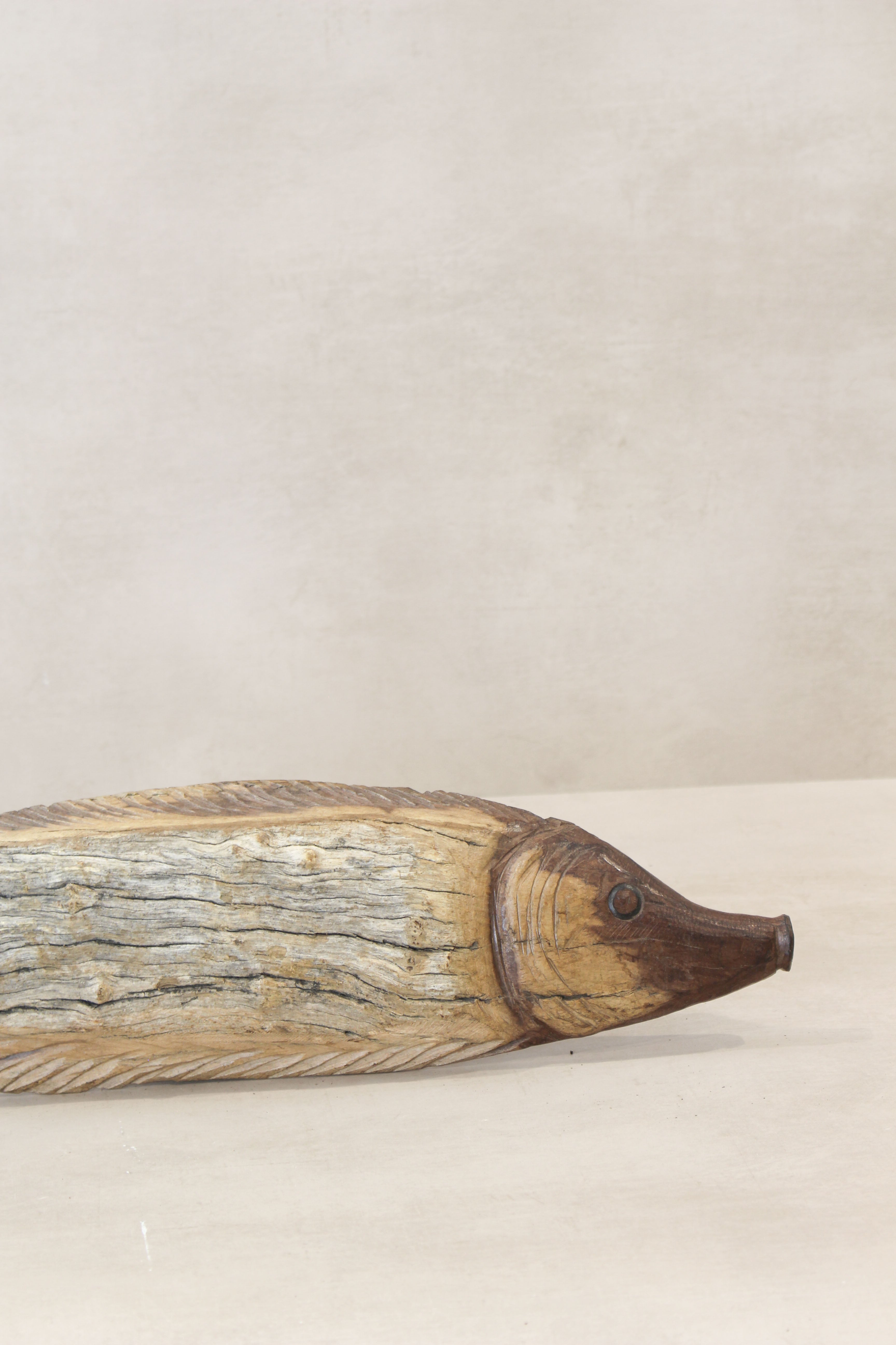 Driftwood Hand Carved Fish - (13.3)